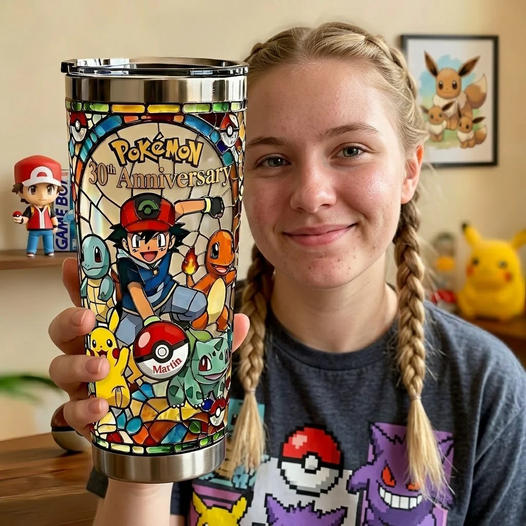 PoMo Celebrate 30th Anniversary Of Catching Them All - Personalized Tumbler - Gift For Movie Fans NL122 - Image 2