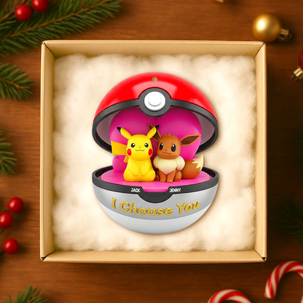 PoMo I Choose You - Personalized Acrylic Ornament - Christmas Gift For Couple HH01 - Image 3