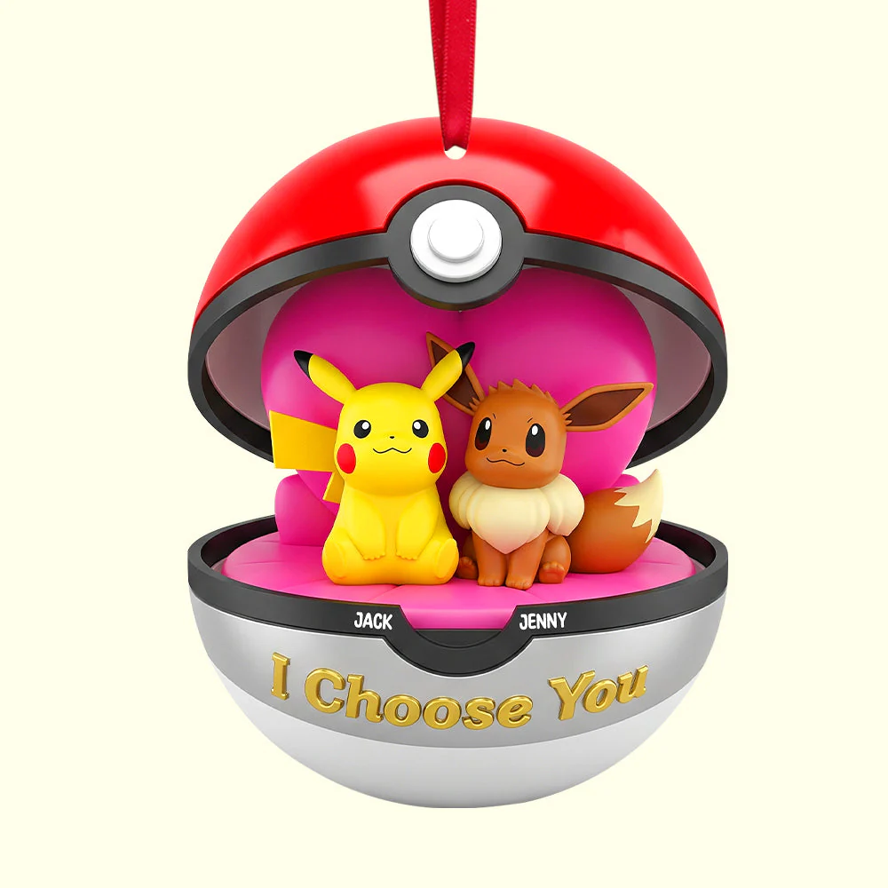 PoMo I Choose You - Personalized Acrylic Ornament - Christmas Gift For Couple HH01 - Image 4