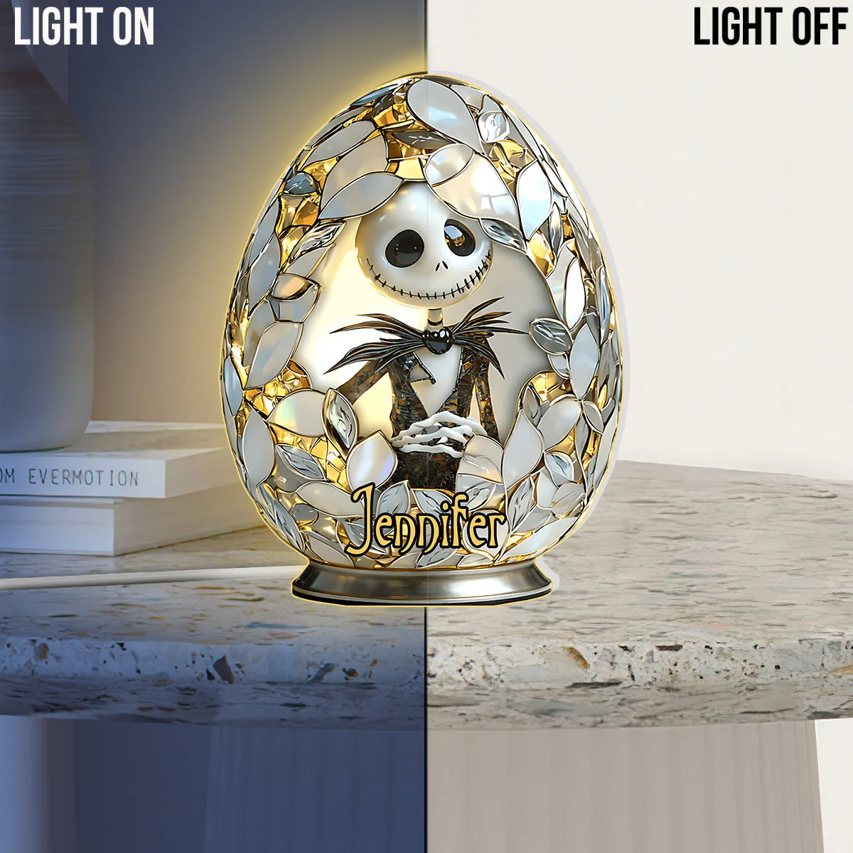 Spooky Easter Egg - Personalized Custom Shape Acrylic Light Box - Gift For Movie Fans HH01 - Image 3