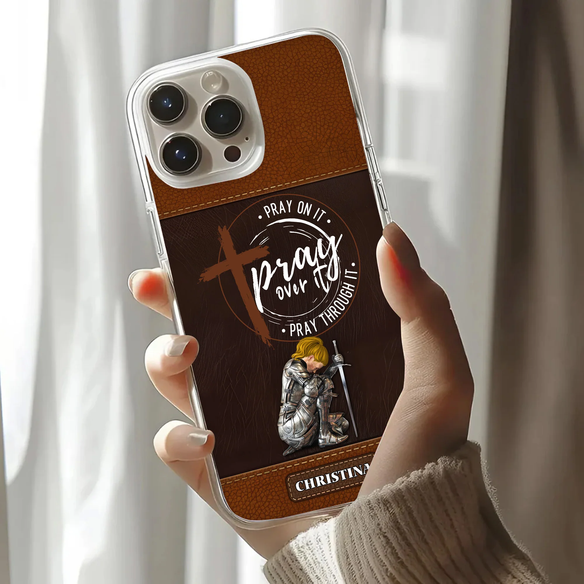 Pray On It Pray Over It Pray Through It - Personalized Phone Case | CLGOD03 TD118 - Image 3