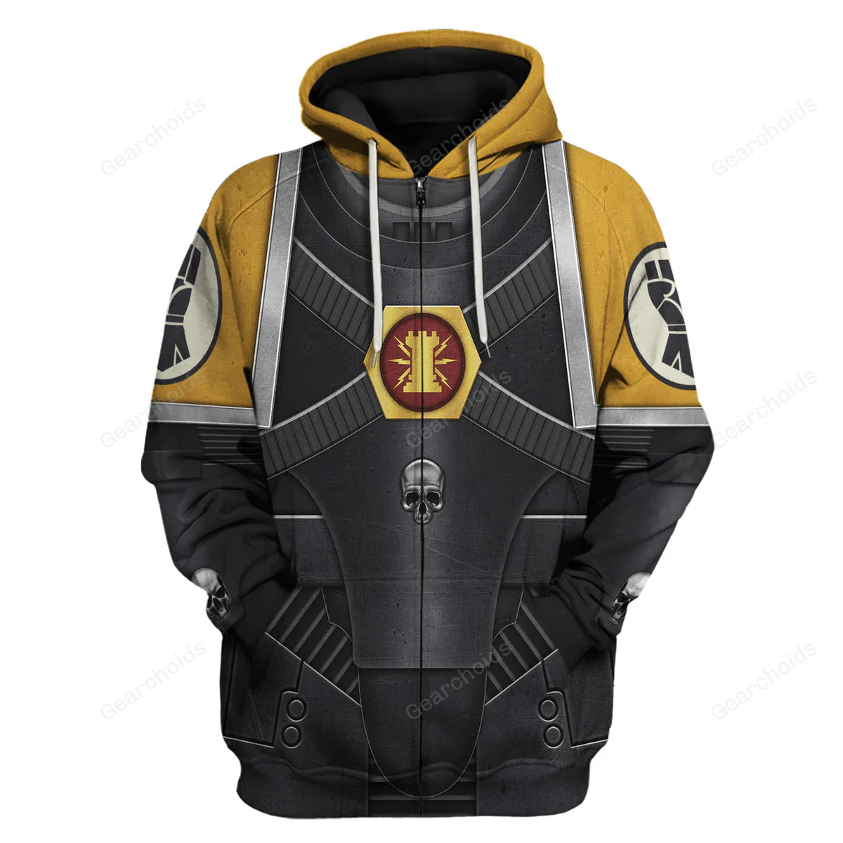 Pre-Heresy Imperial Fists in Mark IV Maximus Power Armor - Costume Cosplay Hoodie Sweatshirt Sweatpants CSWRH183 - Image 3