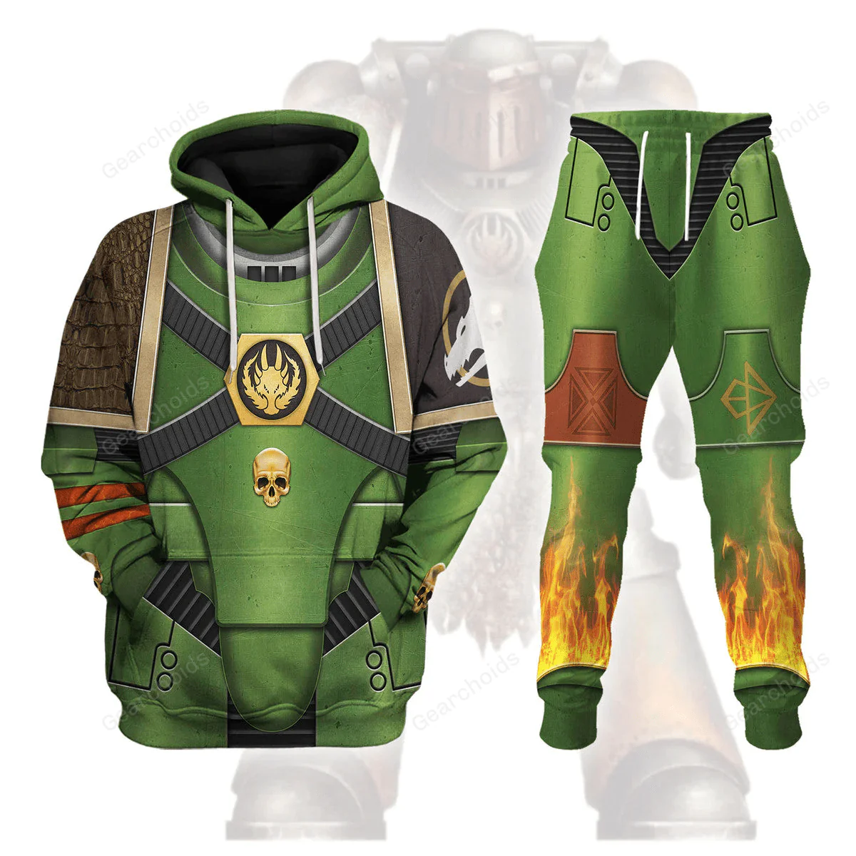 Pre-Heresy Salamanders In Mark IV Maximus Power Armor - Costume Cosplay Hoodie Sweatshirt Sweatpants CSWRH023