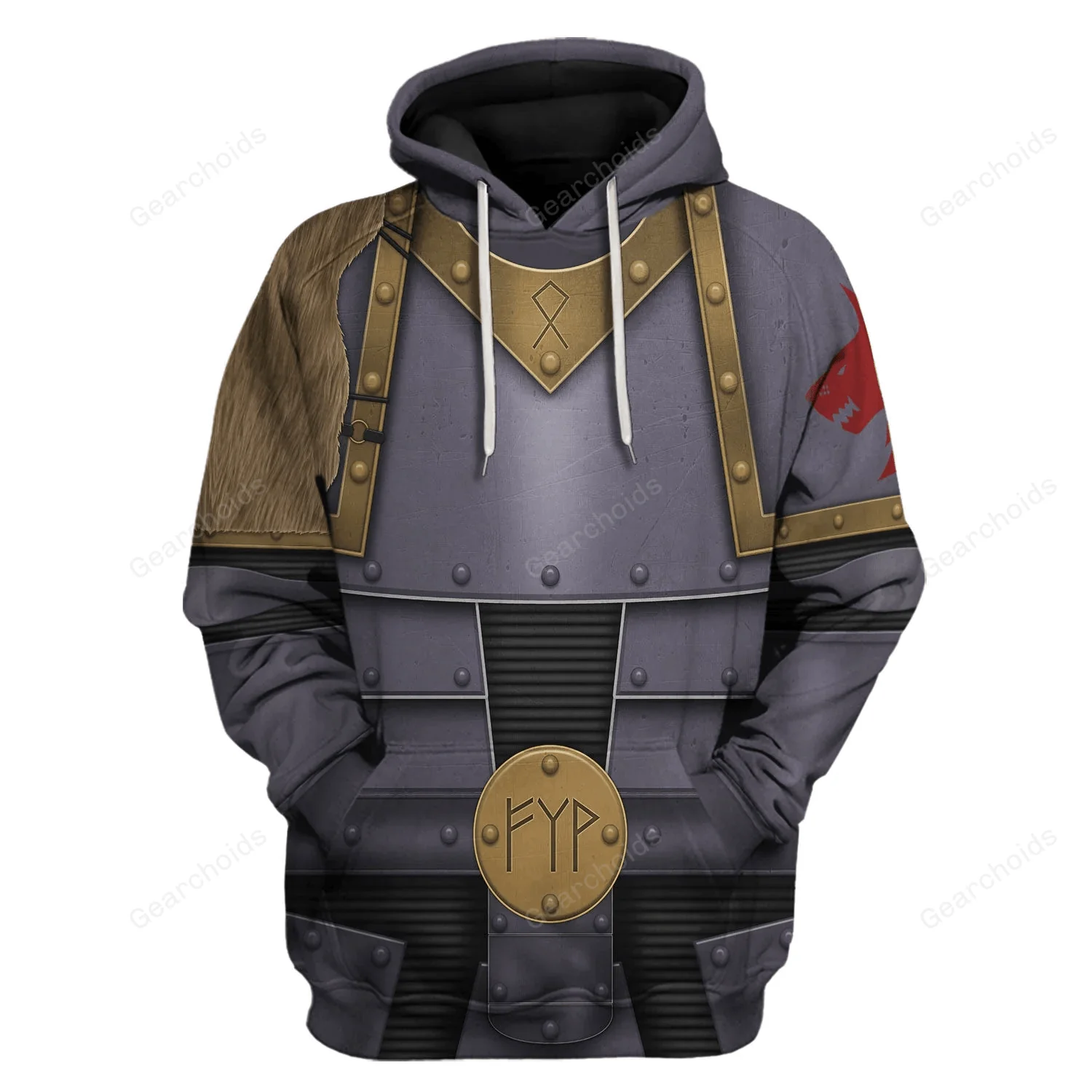 Pre-Heresy Space Wolf Legion in Mark II Crusade - Costume Cosplay Hoodie Sweatshirt Sweatpants CSWRH152 - Image 2
