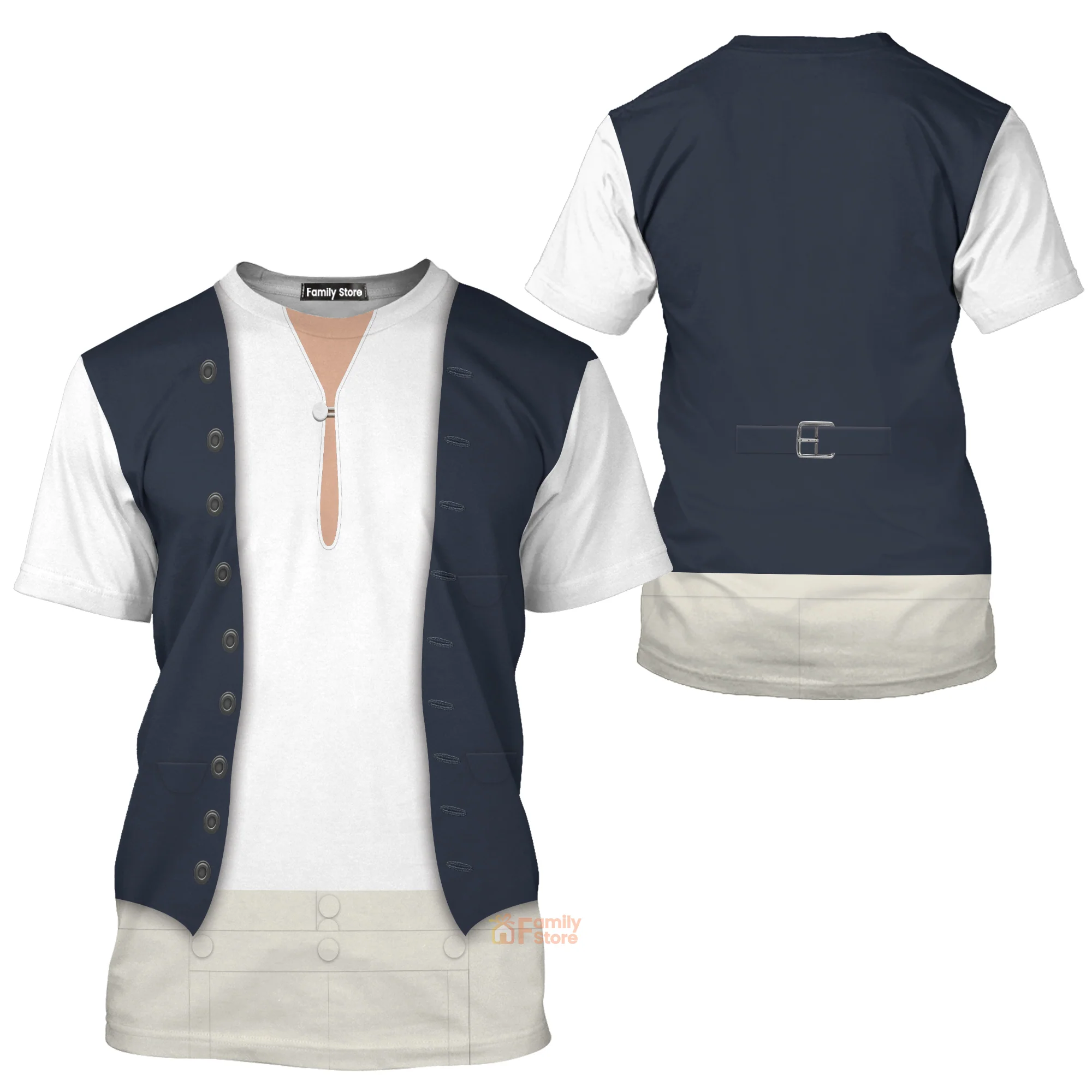 Prince Eric The Little Mermaid 2023 Costume T-Shirt - Image 3