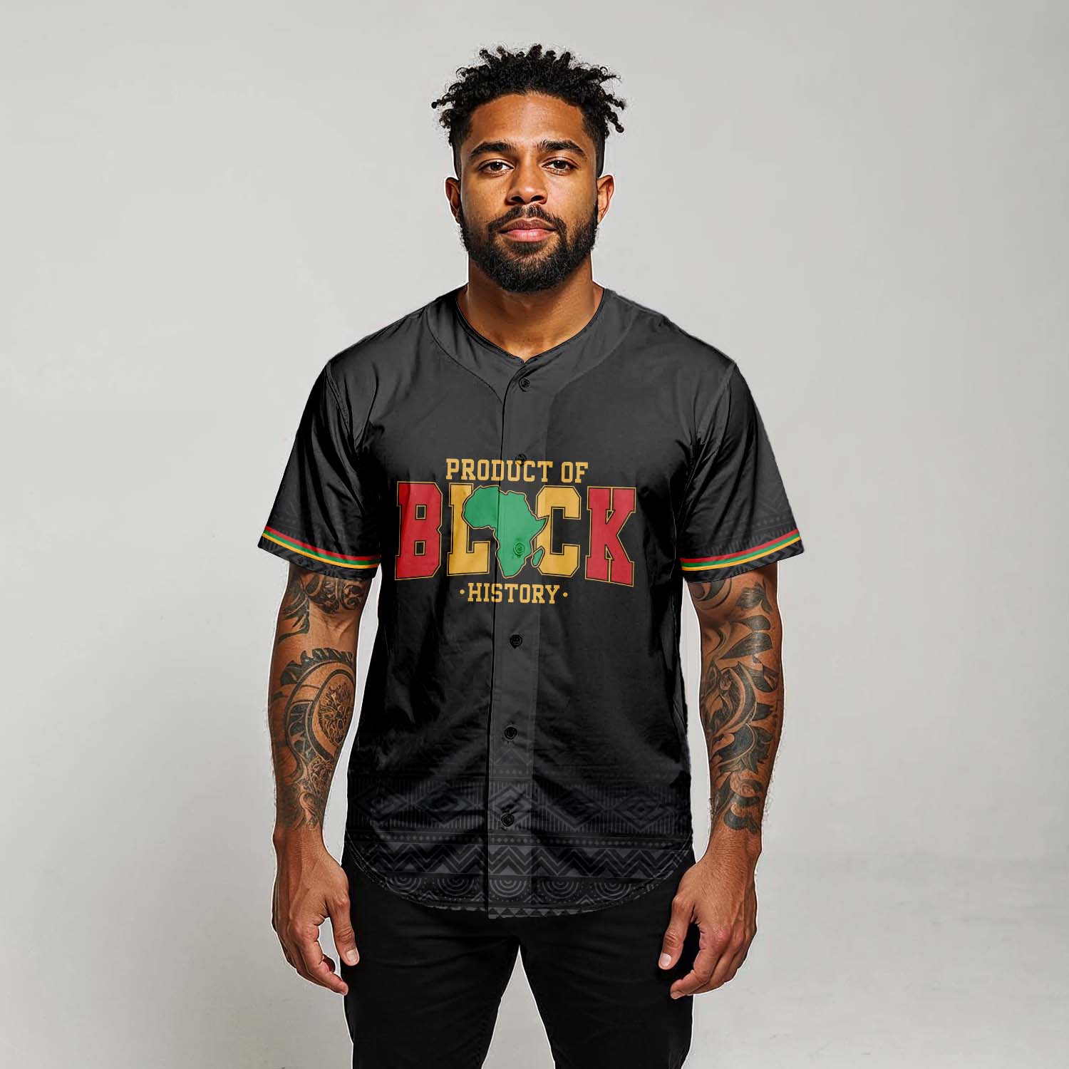 Product Of Black History - African American Baseball Jersey - Gift for Black Dad, Grandpa, Husband - Image 7