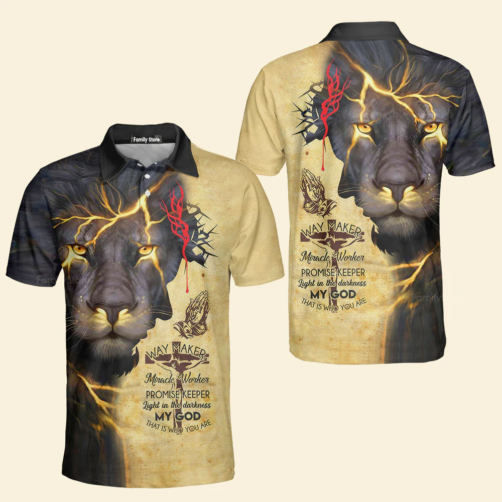 Jesus Promise Keeper Light In The Darkness Polo For Men - Image 4