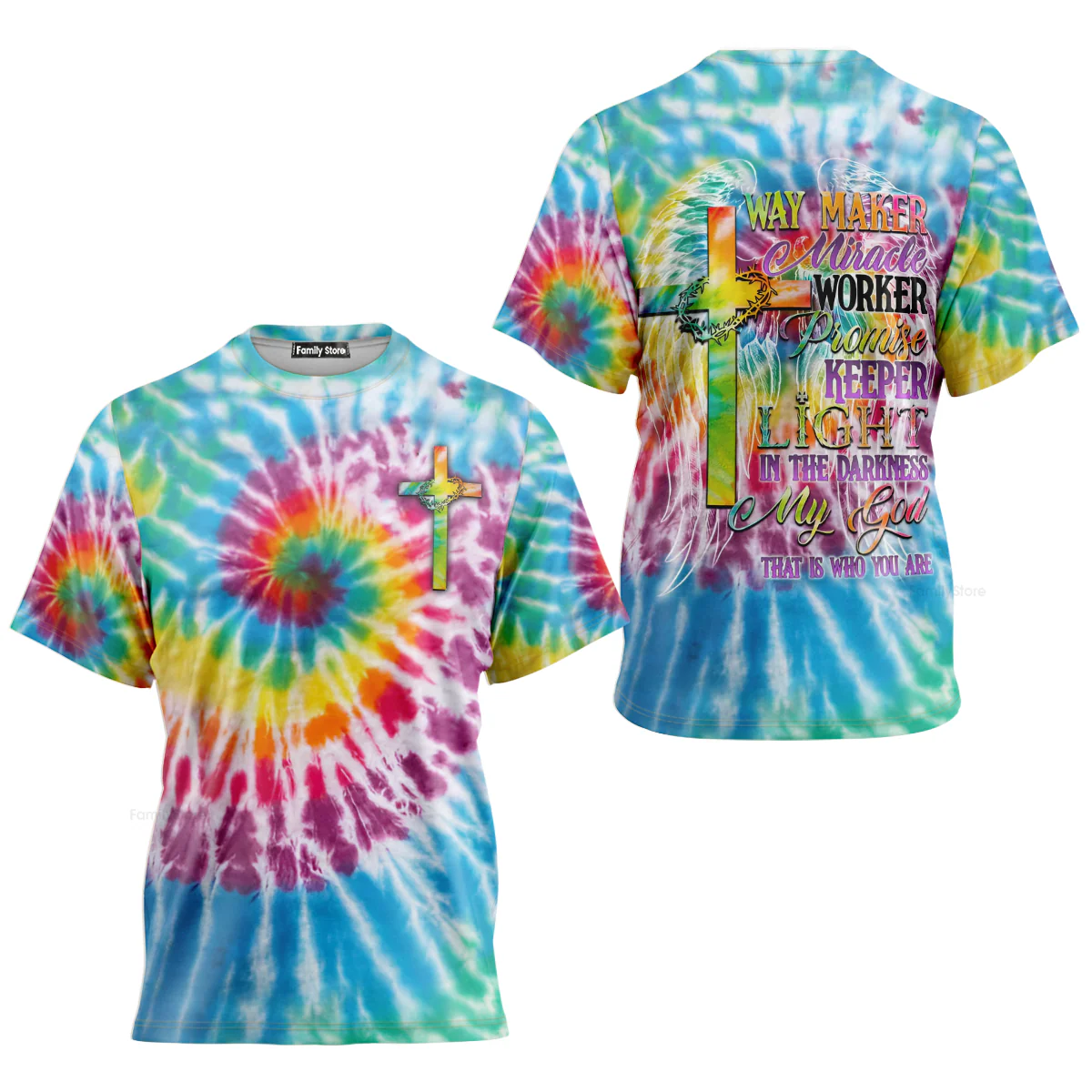 Promise Keeper Light In The Darkness Tie Dye Women's All Over Print Shirt - td2606232