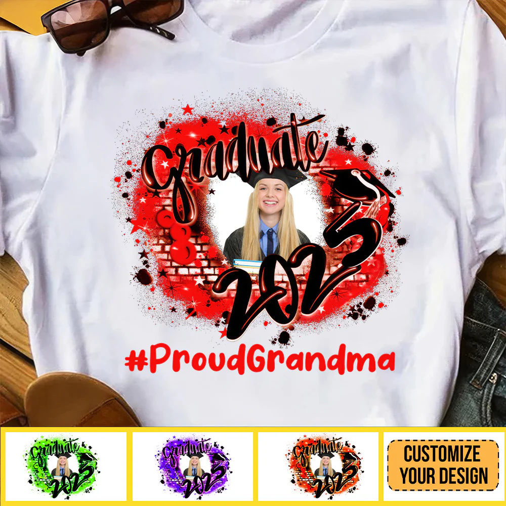 Proud Family Graduation 2025 - Personalized Shirt - Graduation Gift, Senior Gift, Loving Gift for Grandma, Nana, Mom, Wife, Grandparent | Custom Photo NH96 - Image 3