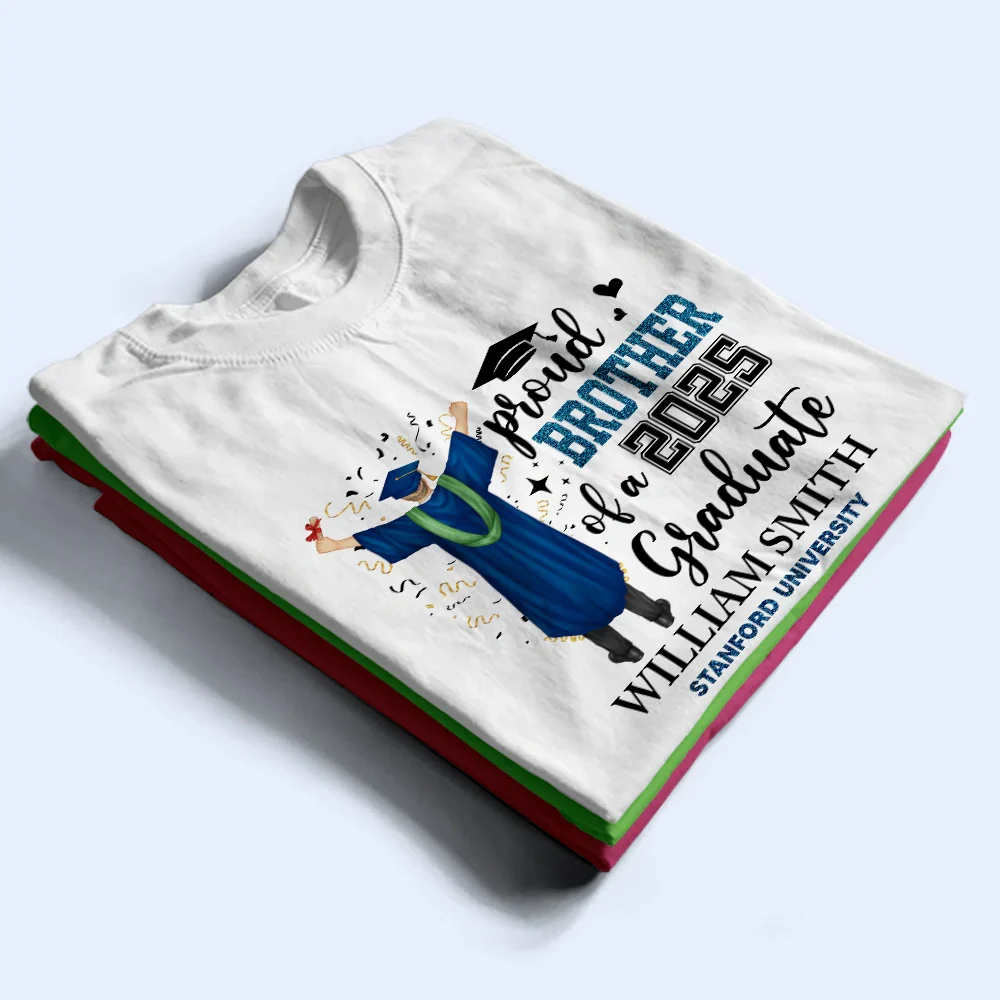 Proud Mom Dad Of A Class Graduate University College - Personalized Shirt - Graduation Gift | GR4 NA94 - Image 2