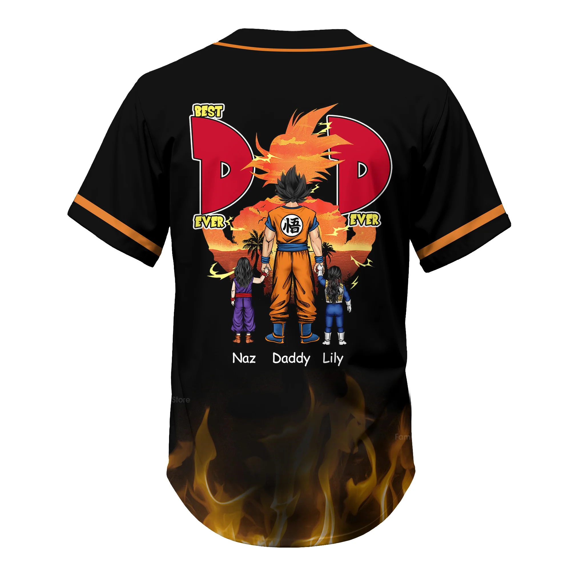 PT Dragon Ball Best Dad Ever - Personalized Baseball Jersey - Christant Gift For Him - Gift for Dad | CL03 - Image 19