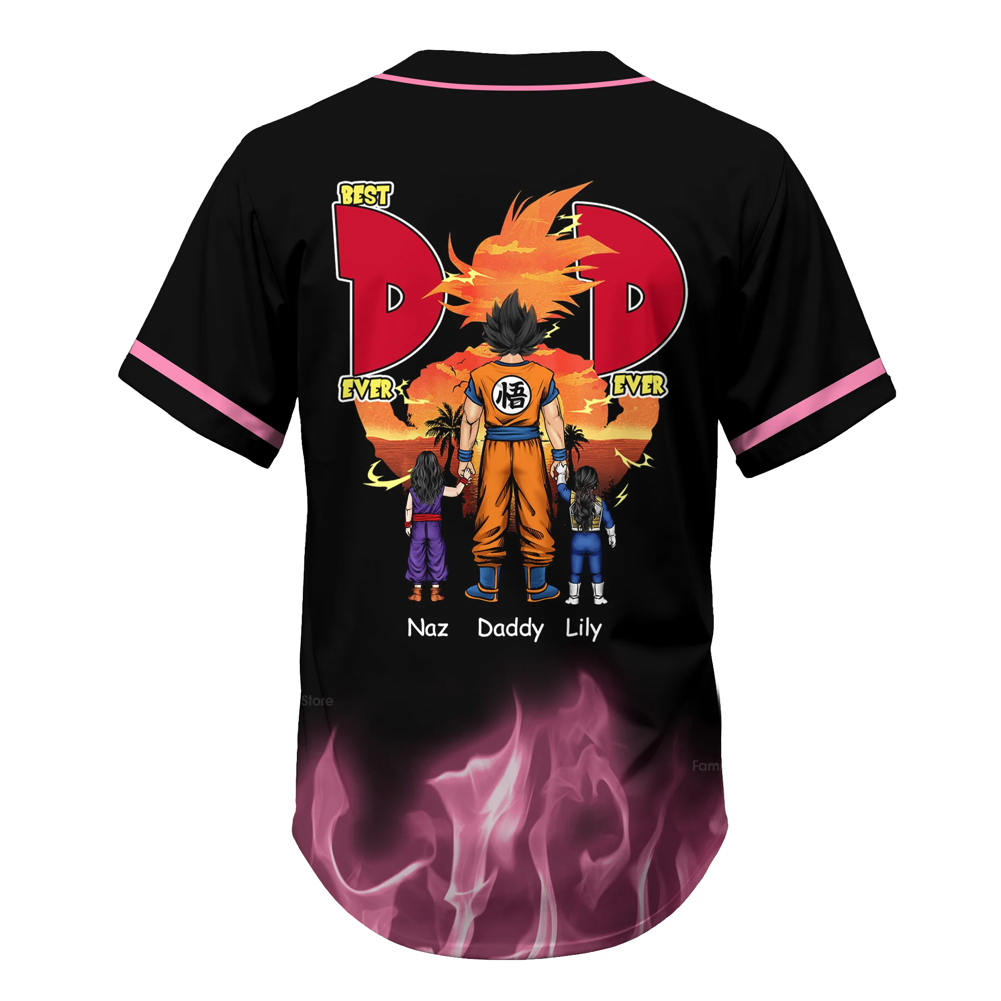 PT Dragon Ball Best Dad Ever - Personalized Baseball Jersey - Christant Gift For Him - Gift for Dad | CL03 - Image 26