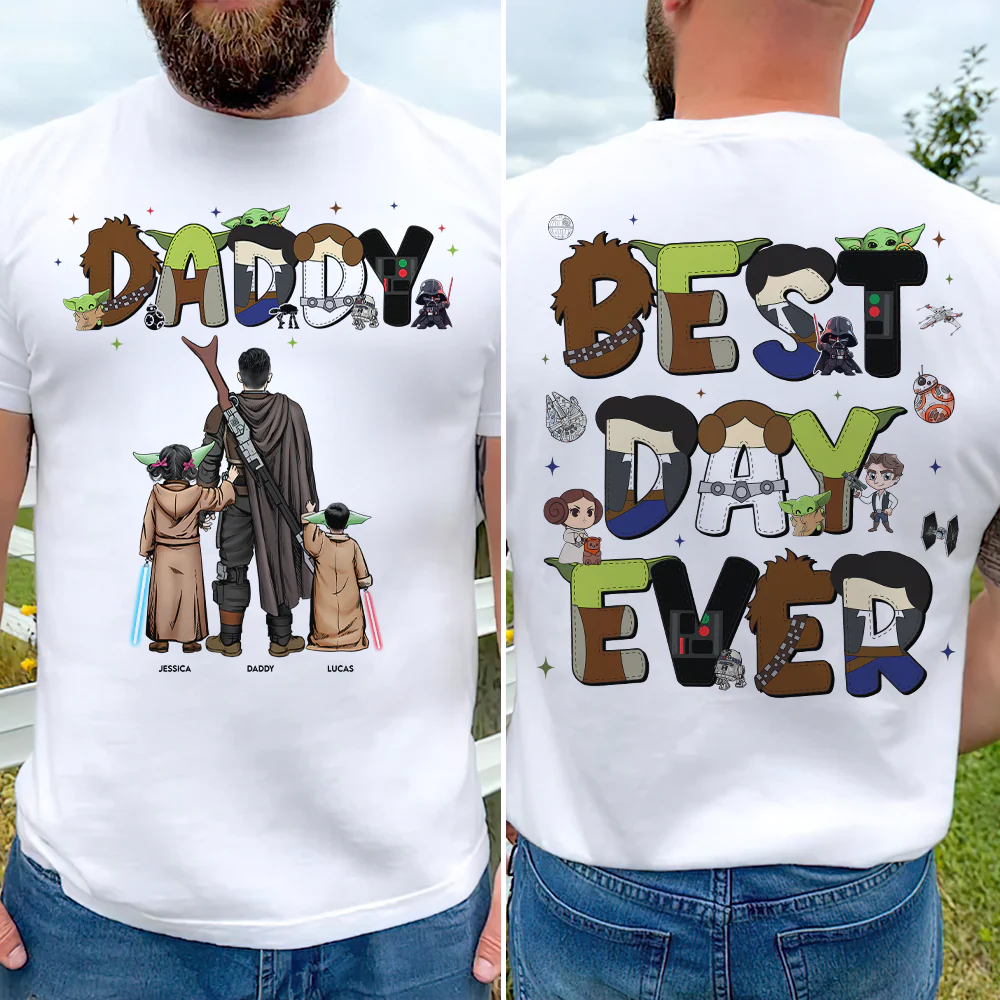 PT Stwa Galaxy Dad Shirt - - Personalized  Shirt - Gifts For Dad | CL08 - Image 2