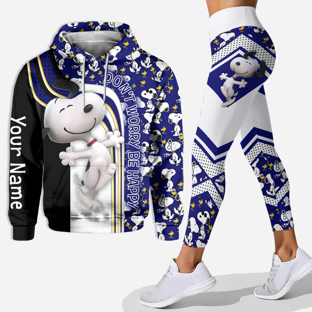 Puppy Don't Worry Be Happy - Personalized Hoodie And Leggings NL122