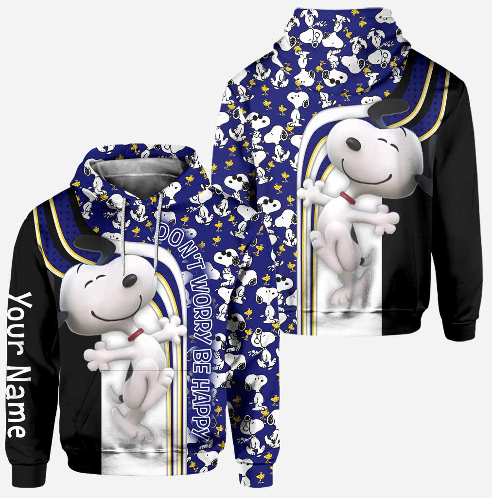 Puppy Don't Worry Be Happy - Personalized Hoodie And Leggings NL122 - Image 2