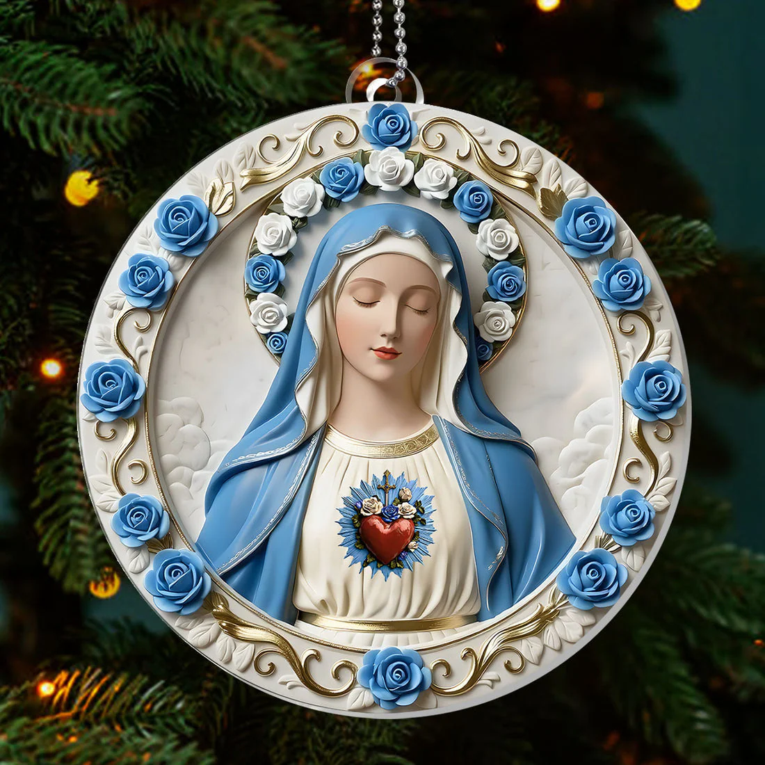 Pure Heart Of Heaven - 1-Layer Acrylic Ornament - Gift For Her, For Christmas HL128