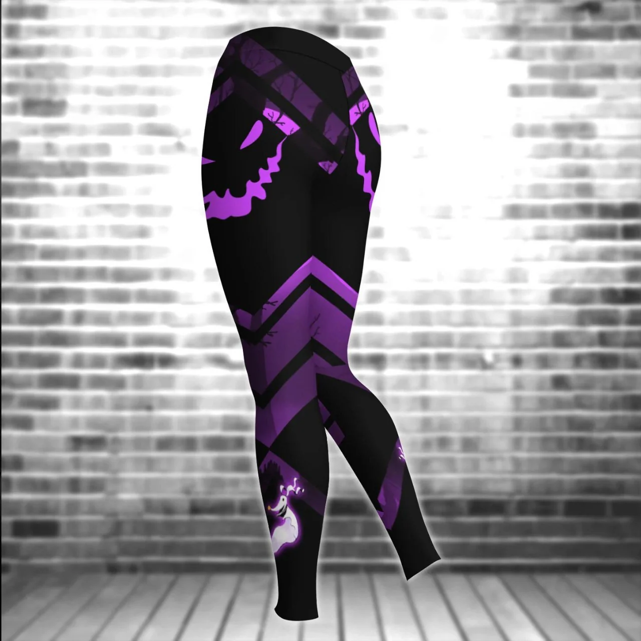 Purple Spooky Boogie Man - Personalized Hoodie And Leggings - Gift For Halloween, Christmas HH01 - Image 2