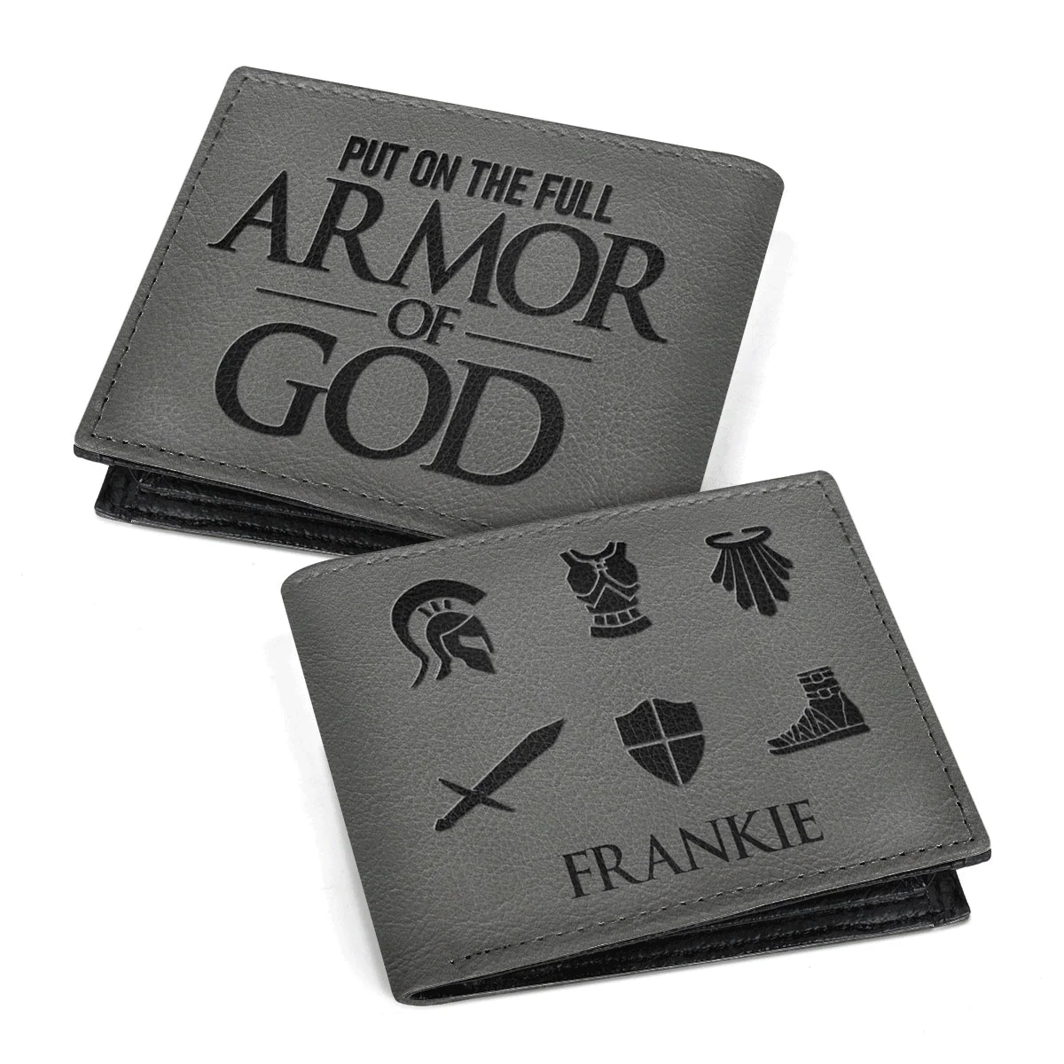 Put On The Full Armor Of God - Personalized Folded Wallet For Men | HN02