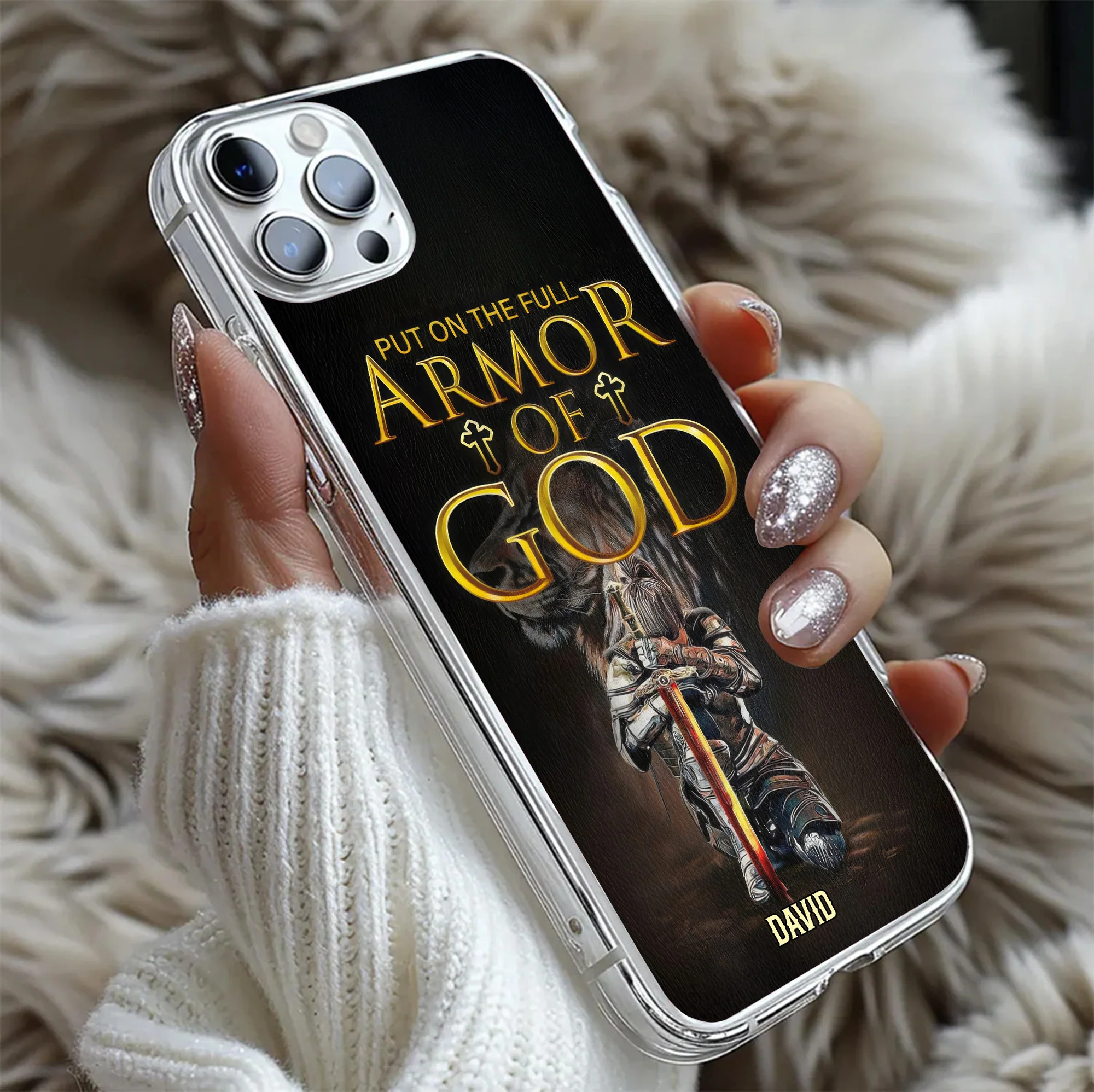 Put On The Full Armor Of God - Personalized Phone Case TD118 - Image 5