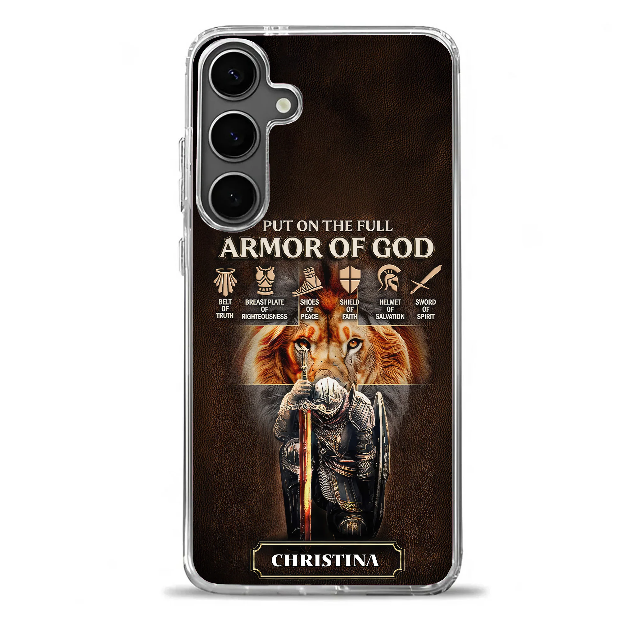 Put On The Full Armor Of God - Personalized Phone Case TD118 - Image 2