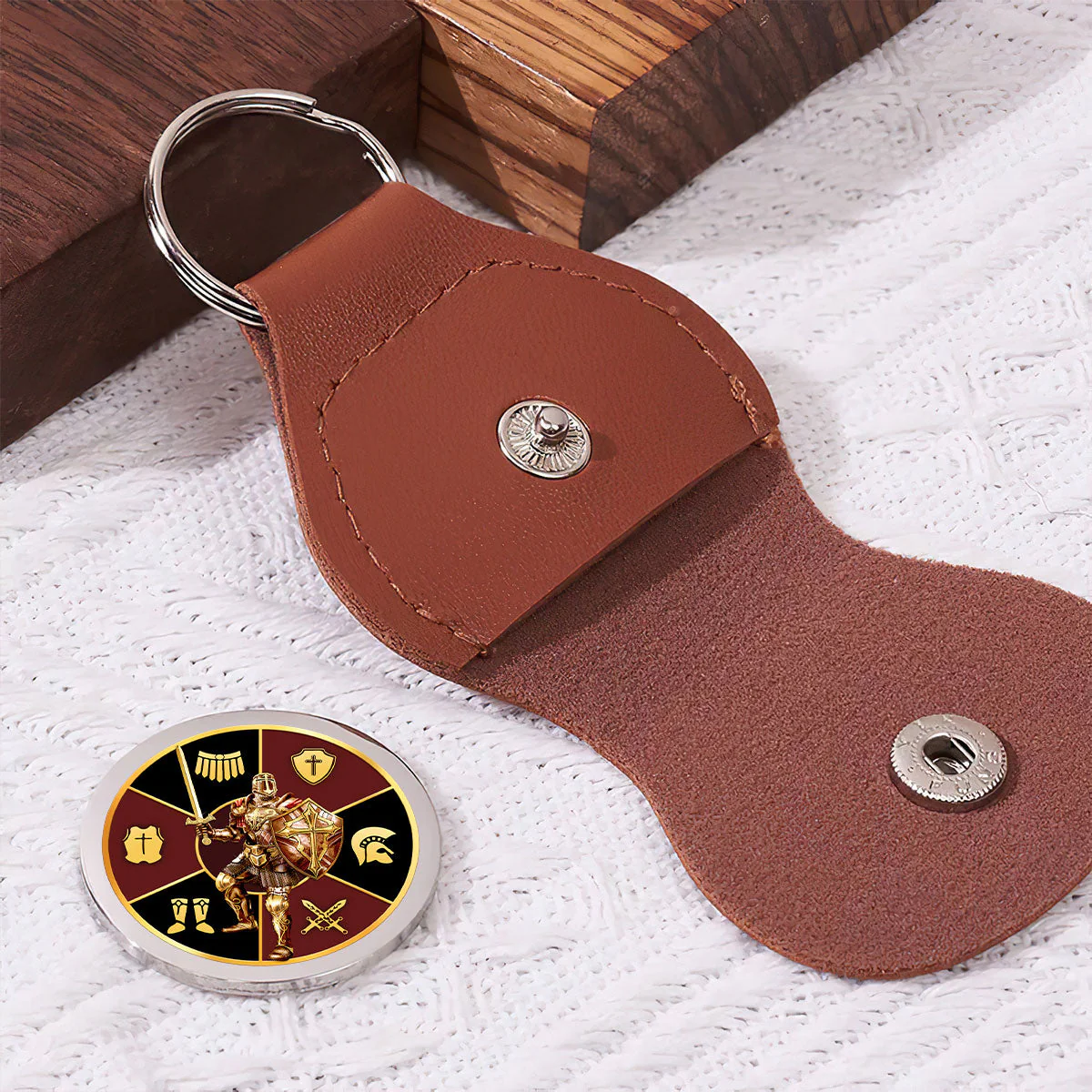 Put On The Full Armor Of God - Personalized Pocket Hug - Christian Gift For Him BA01 - Image 2