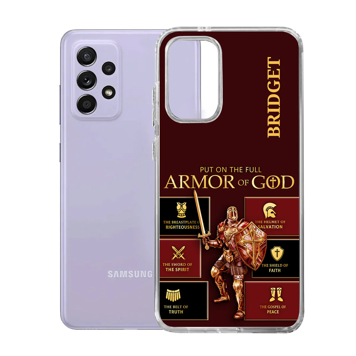 Put On The Full Armor Of God - Personalized Silicone Phone Case - Image 6