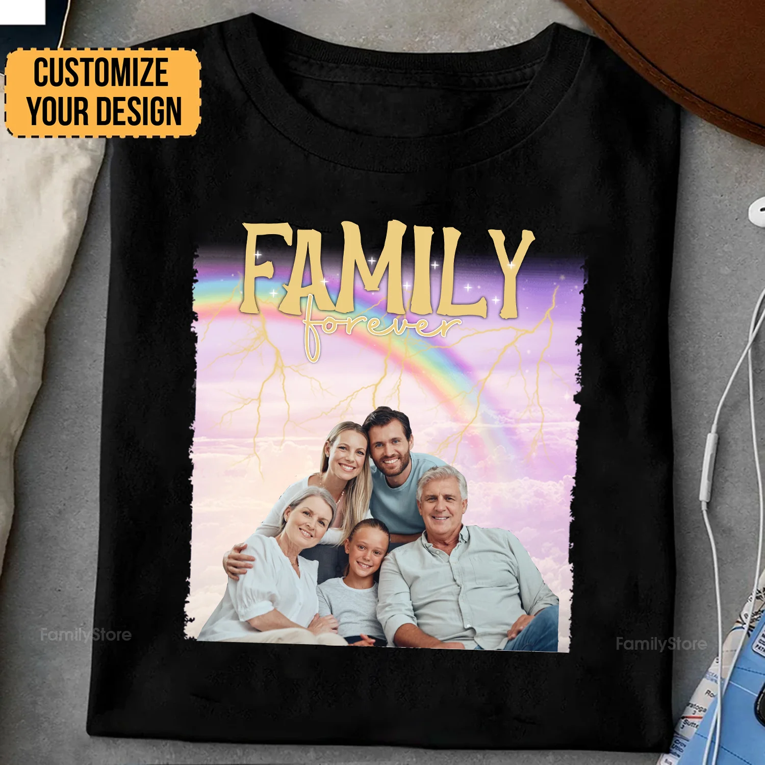 Rainbow And The Heaven - Gift For Family Members, Friends - Personalized Shirt NA94 - Image 2