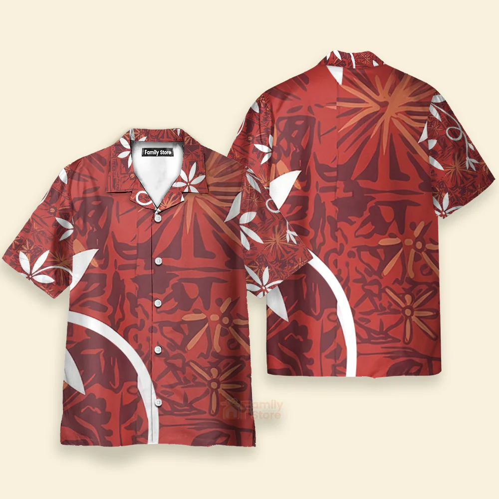 Rare Elvis Presley Replica Shaheen Tiare Tapa Hawaiian Shirt - Image 2