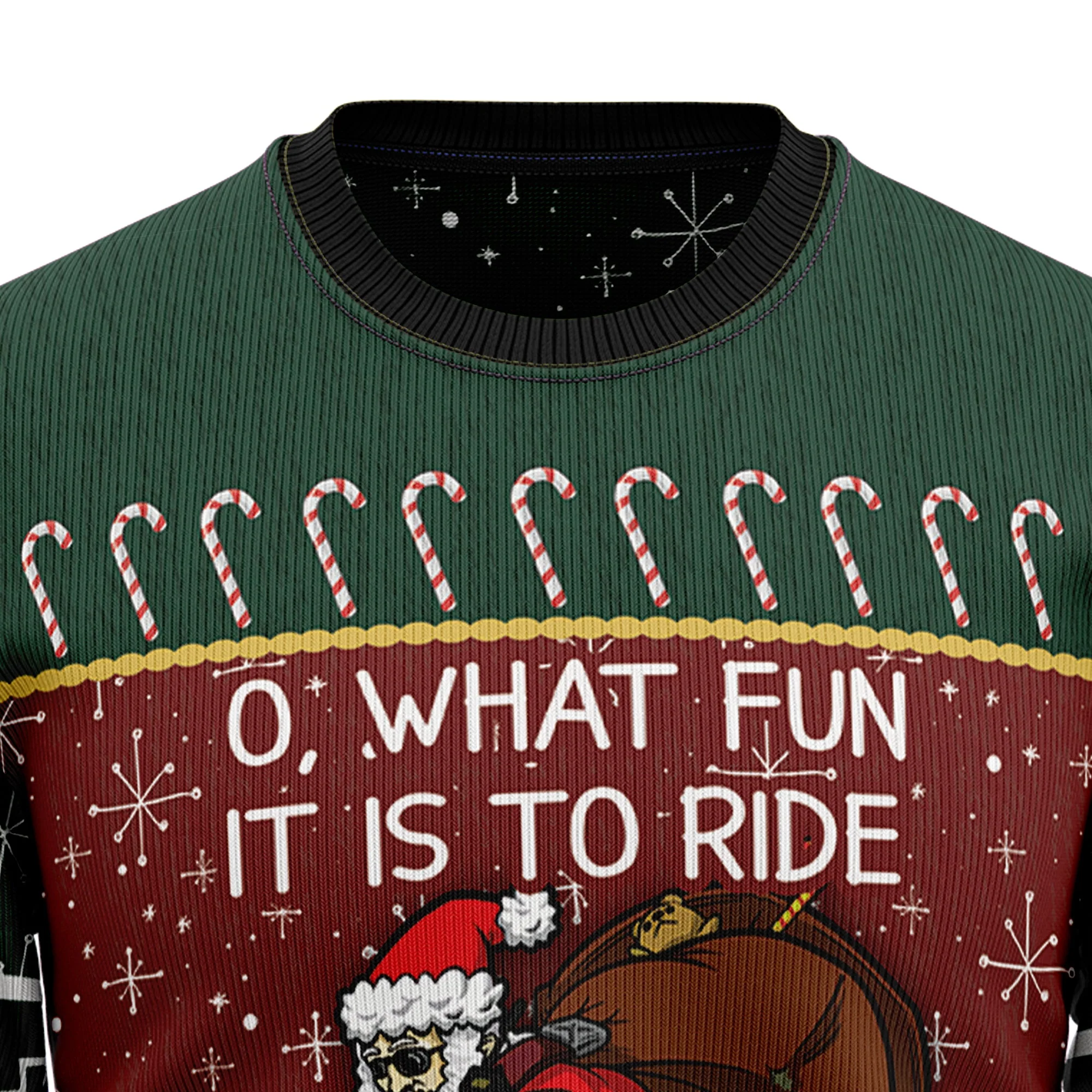 Santa Cycling Ugly Christmas Sweater For Men And Women - Image 2