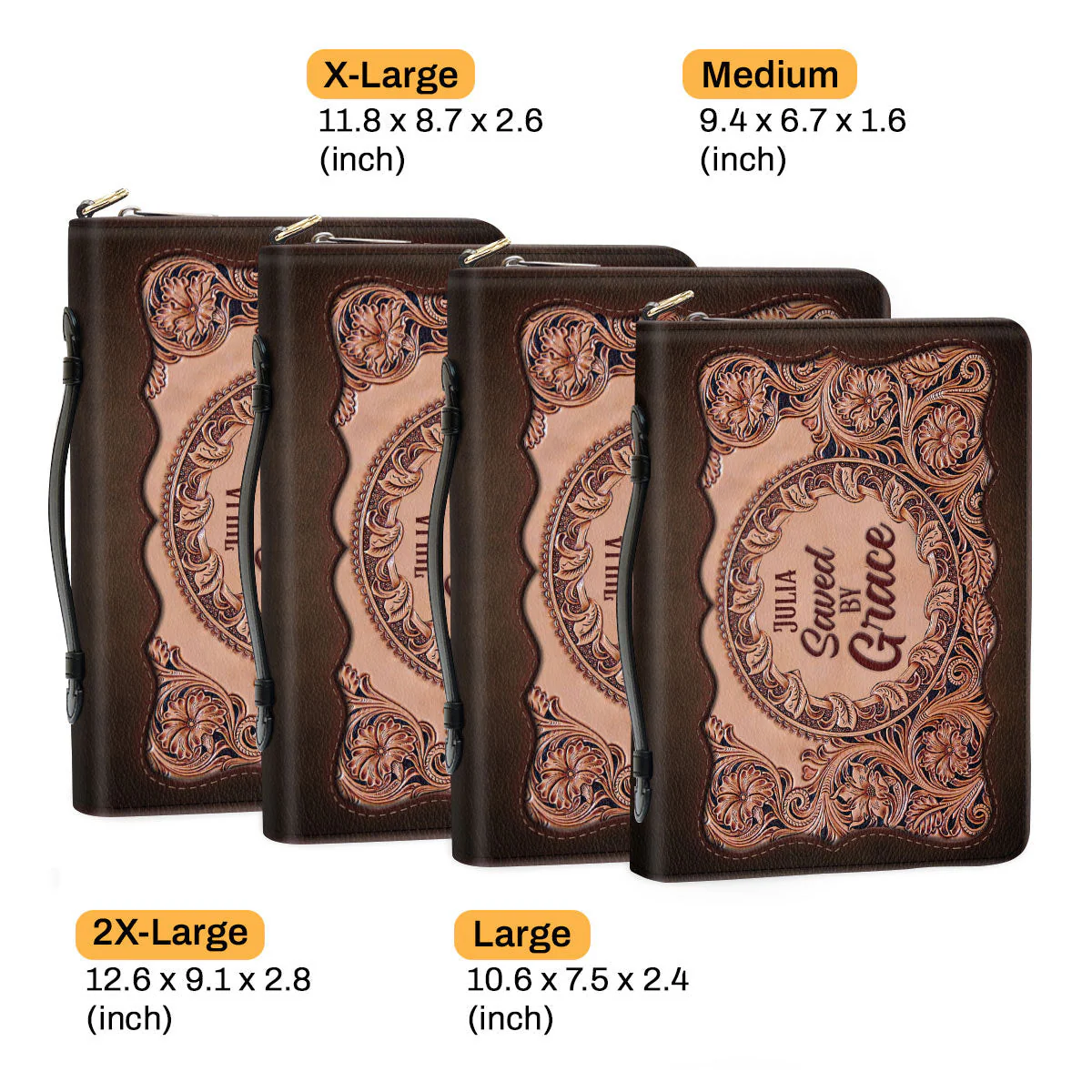 Saved By Grace - Beautiful Personalized Bible Covers - AT4081454 - Image 6