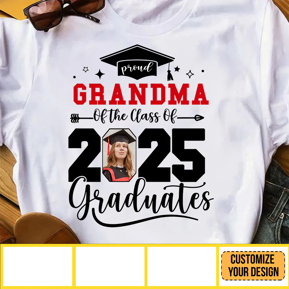 Senior Family Graduation - Personalized Shirt - Graduation Gift, Senior Gift,  Loving Gift for Grandma, Mom, Wife, Grandparent | Custom Photo NH96 - Image 3