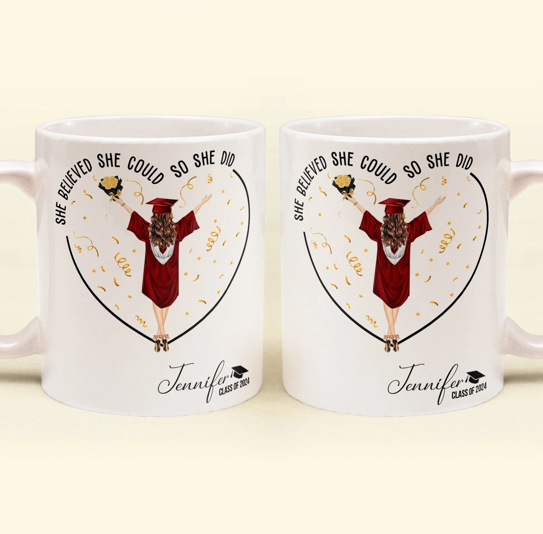 She Believed She Could So She Did - Personalized Mug - GR4 PT - Image 3