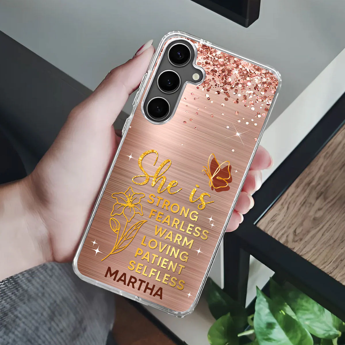 She Is Everything - Personalized Phone Case - Christian Gift for Mom, Grandma BA01 - Image 3