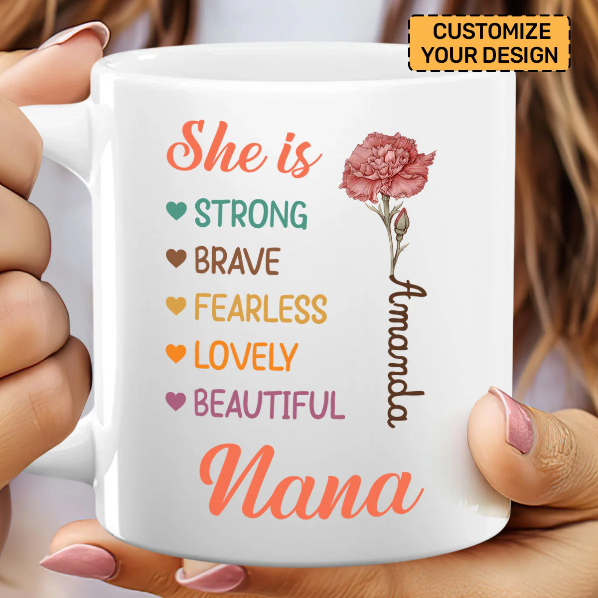 She Is Everything - Personalized White Ceramic Mug - Christian Gift BA01 - Image 2