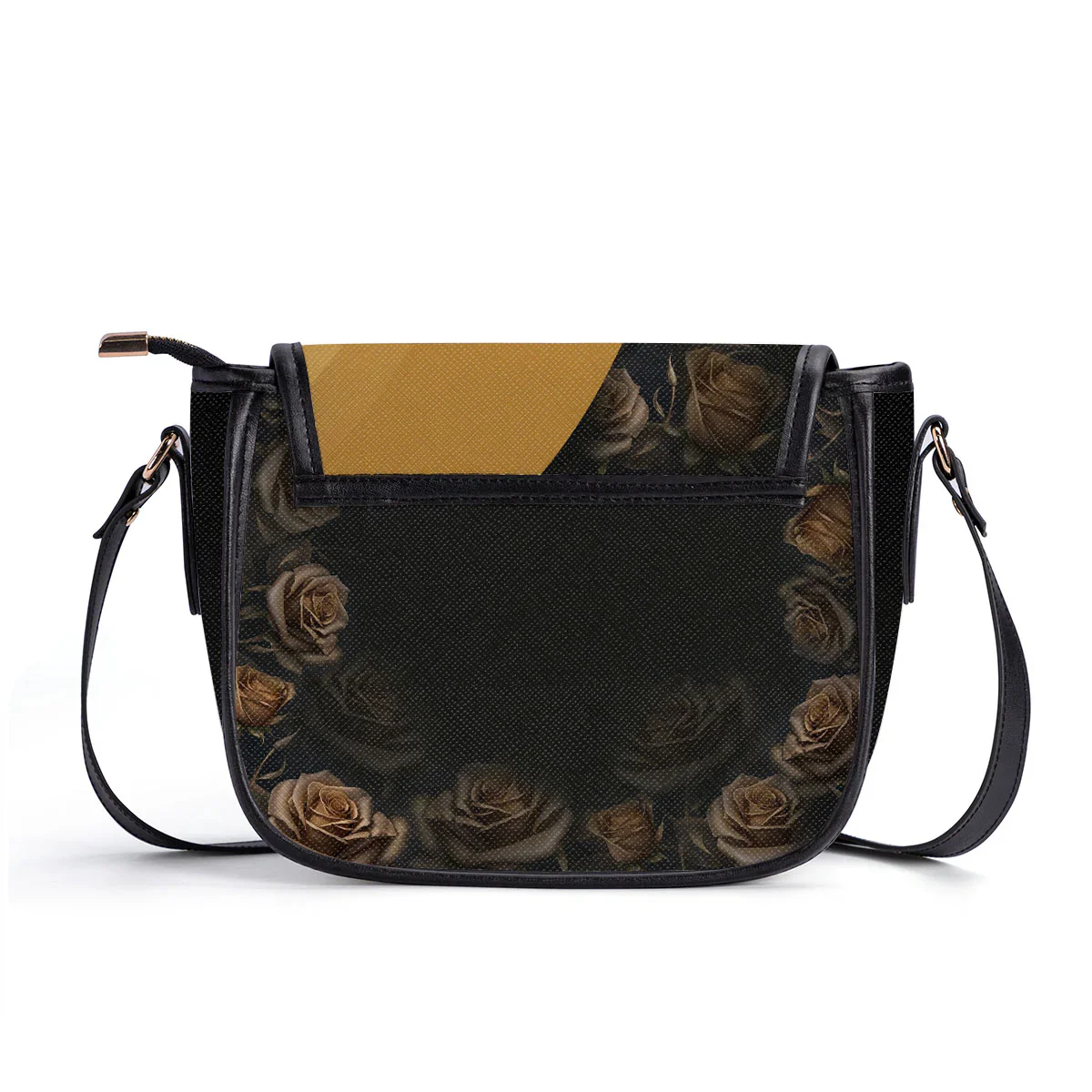 She Who Kneels Before God - Personalized Leather Saddle Cross Body Bag - Christian Gift For Black Women - Image 3