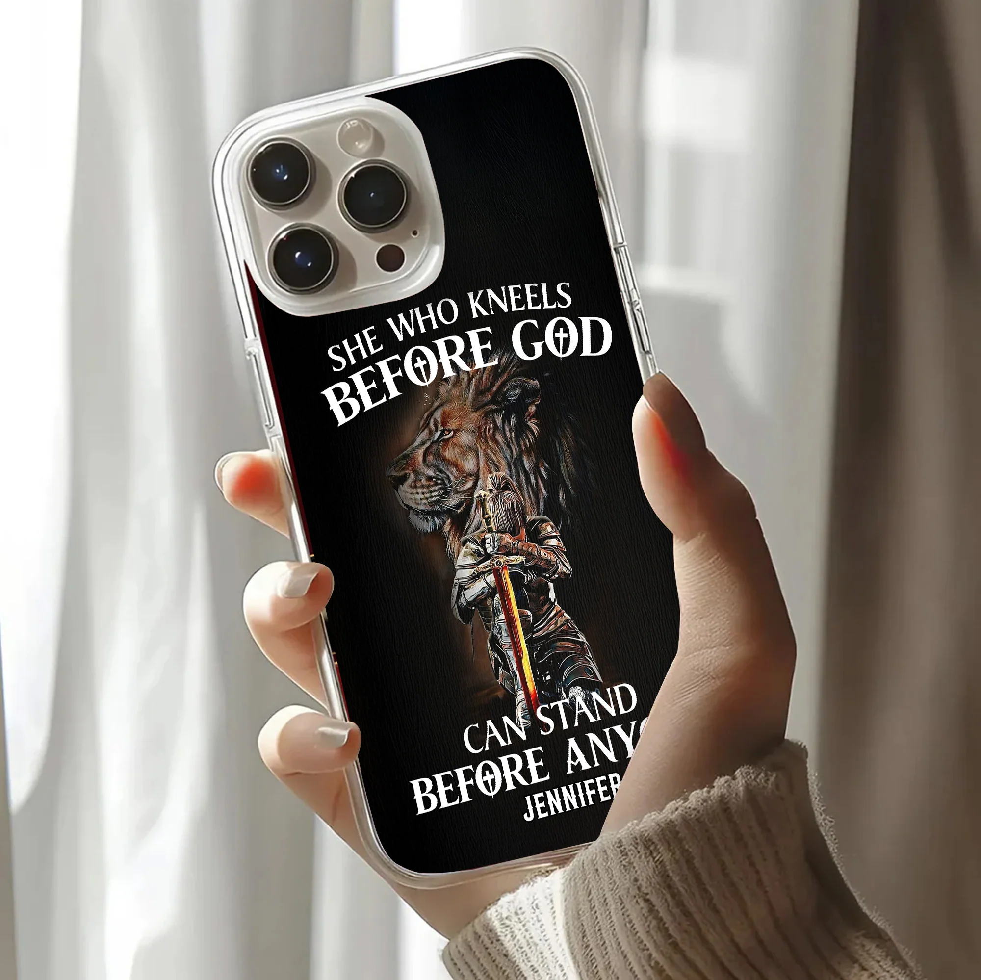 She Who Kneels Before God - Personalized Phone Case TD118 - Image 3