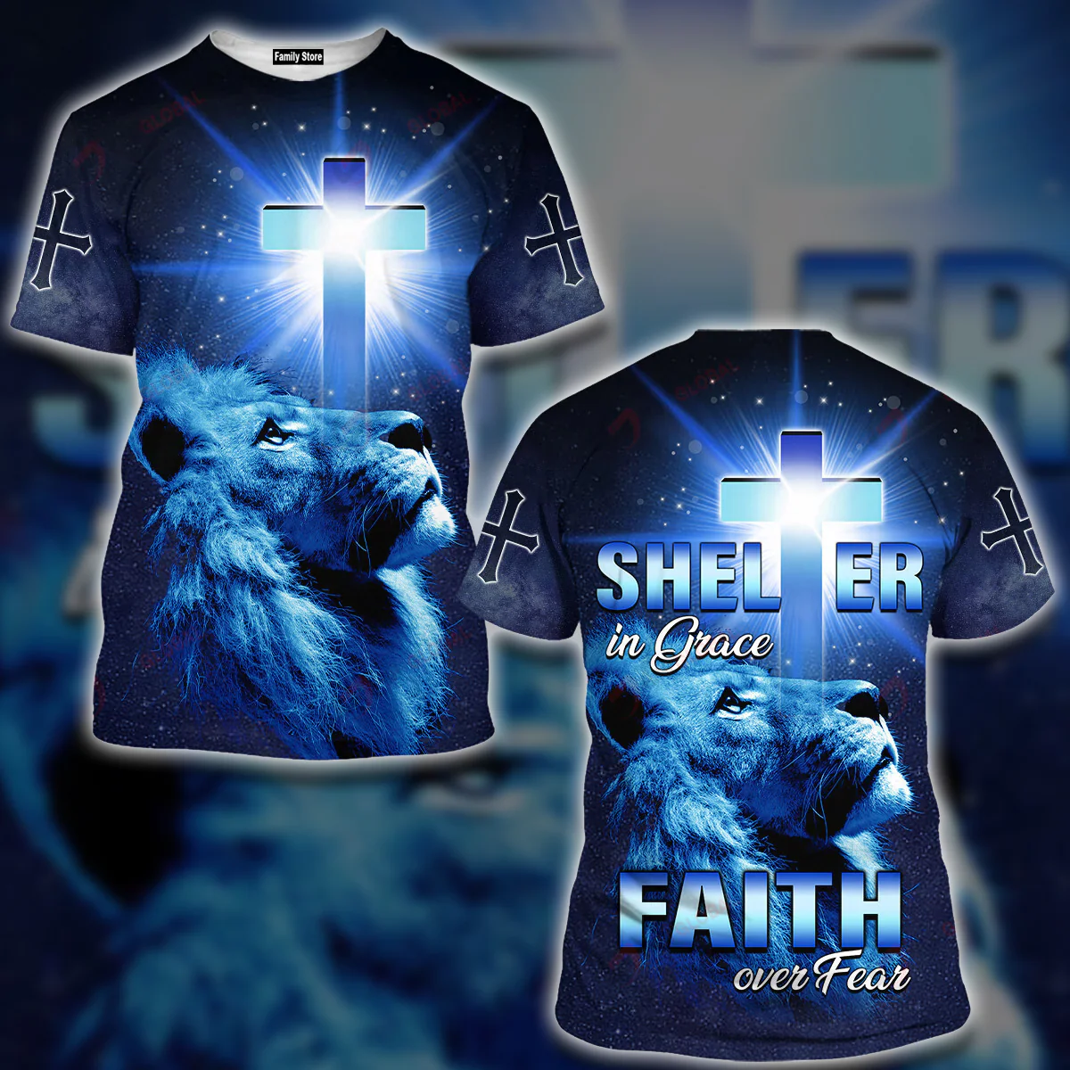 Shelter In Grace Faith Over Fear God Jesus Hawaiian Shirt - Image 11