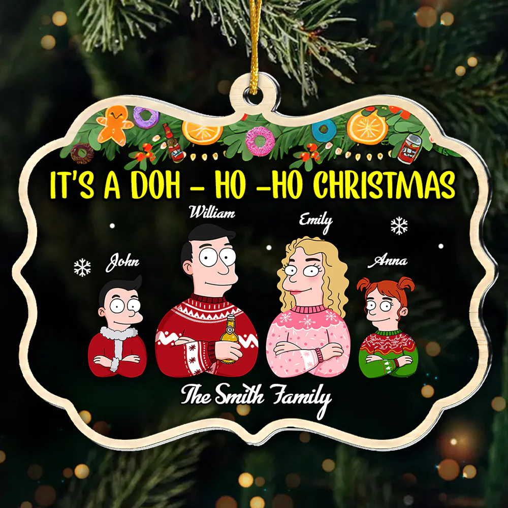 Simpson It's A Doh-ho-ho - Personalized Acrylic Ornament - Christmas Gift For Family | CL58 NL122