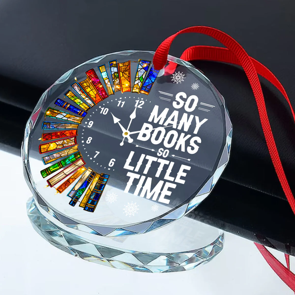 So Many Books So Little Time - Glass Ornament - Gift For Book Lovers HH01 - Image 2