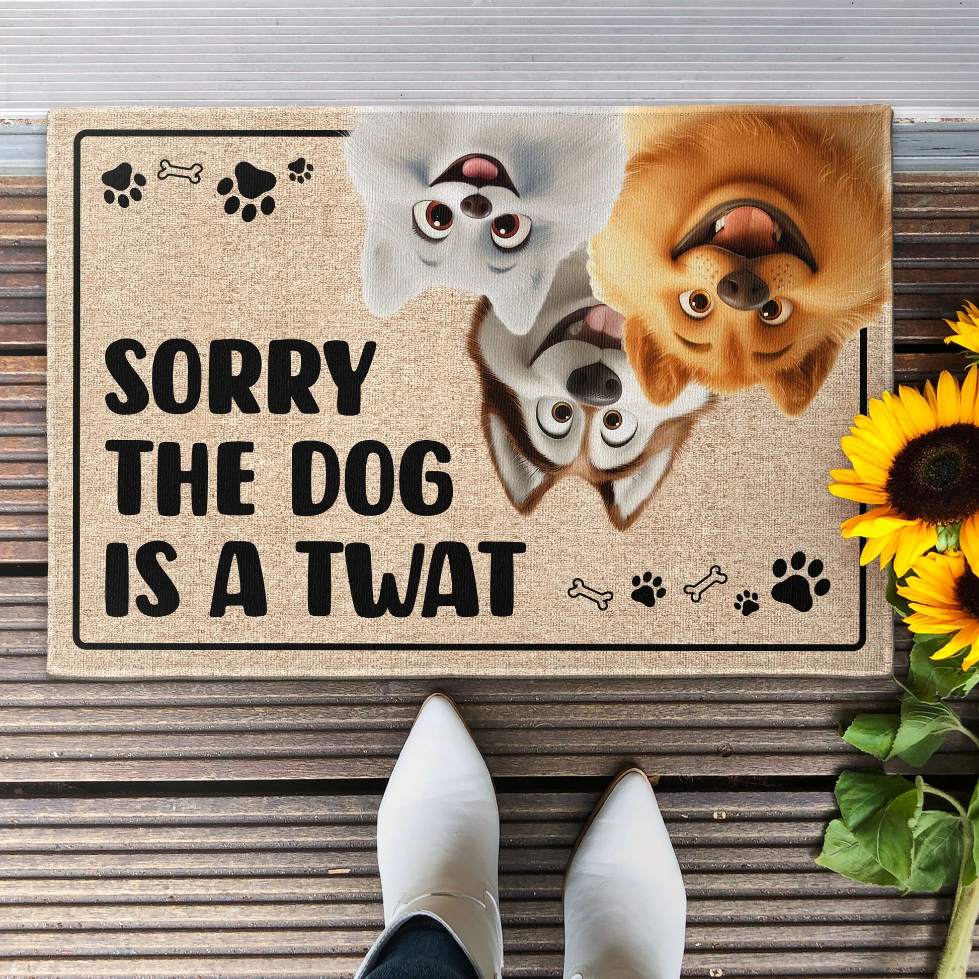 Sorry The Dog Is A Twat - Personalized Doormat - Gift for Pet Owners, Pet Lovers, Dog Mom | CLP15 NH96
