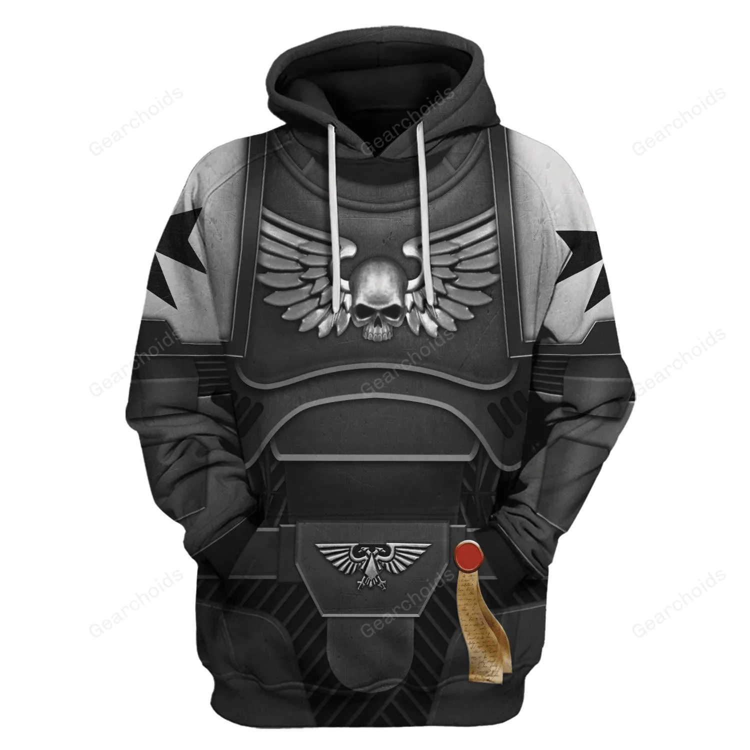 Space Marines Black Templars - Costume Cosplay Hoodie Sweatshirt Sweatpants CSWRH002 - Image 2