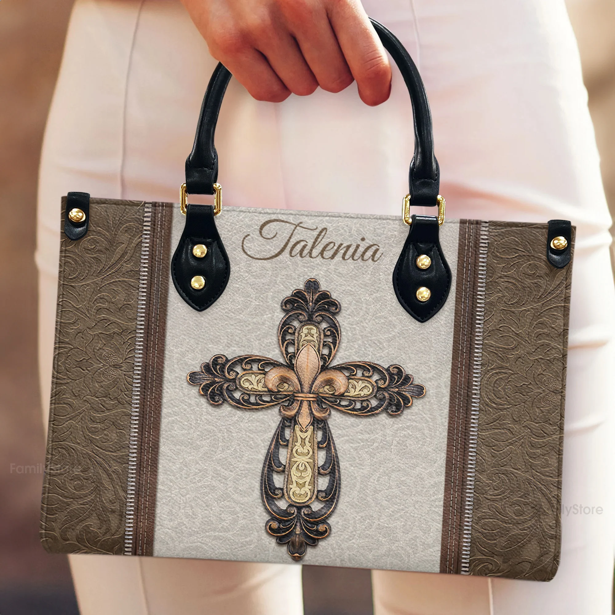 Special Cross - Unique Personalized Leather Handbag - AT4081419