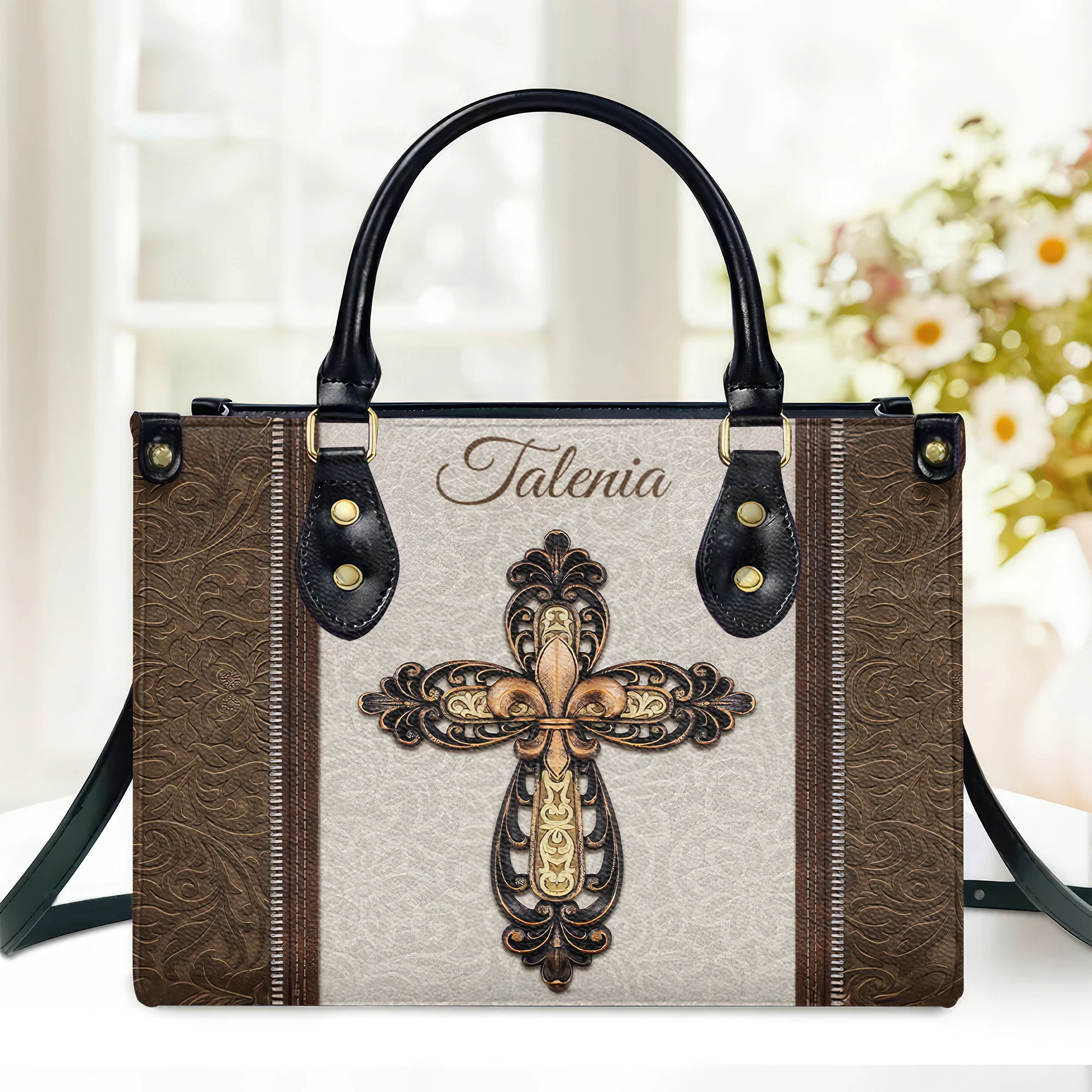 Special Cross - Unique Personalized Leather Handbag - AT4081419 - Image 2