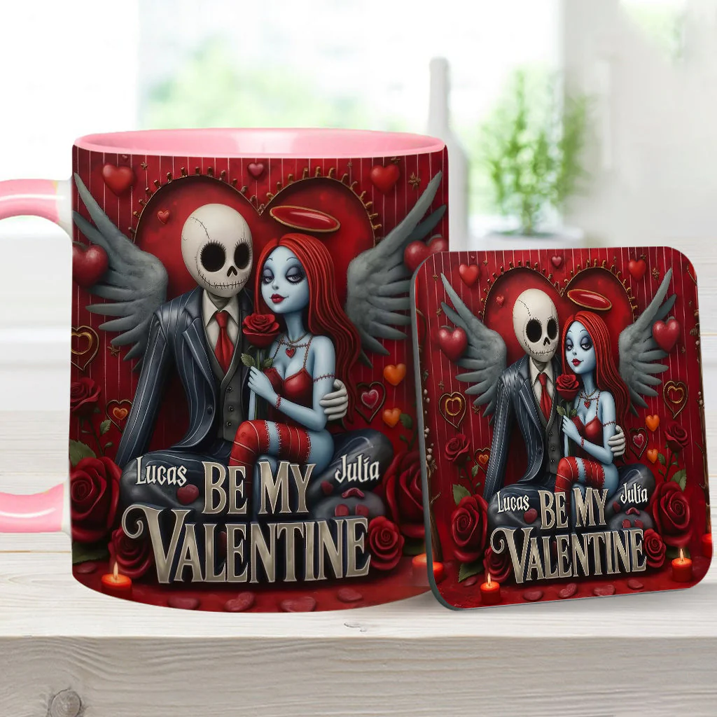 Spooky Be My Valentine - Personalized Accent Mug - Gift For Couples, Movie Fans | NL122 - Image 6