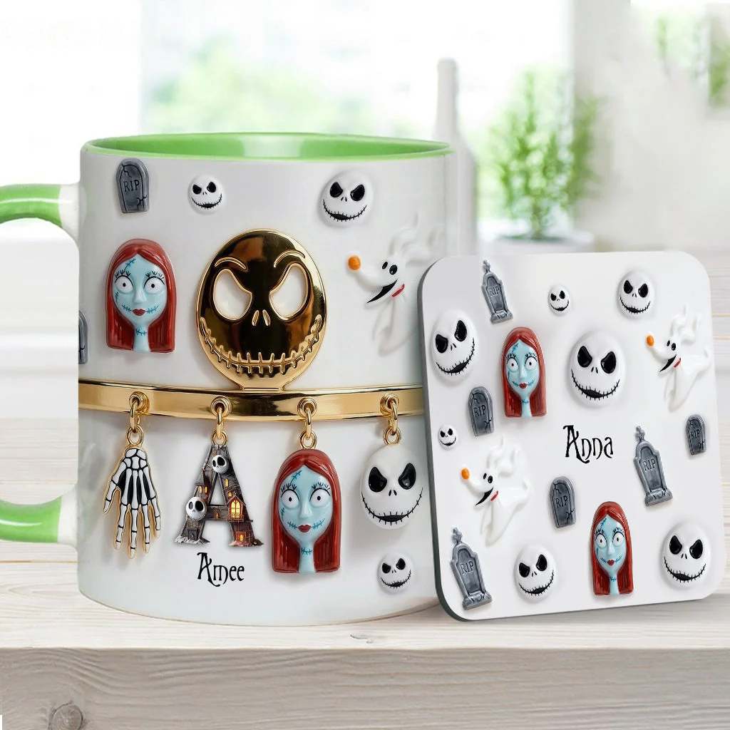 Spooky Charater With Name Letter - Personalized Accent Mug - Gift For Movie Fans NL122 - Image 10