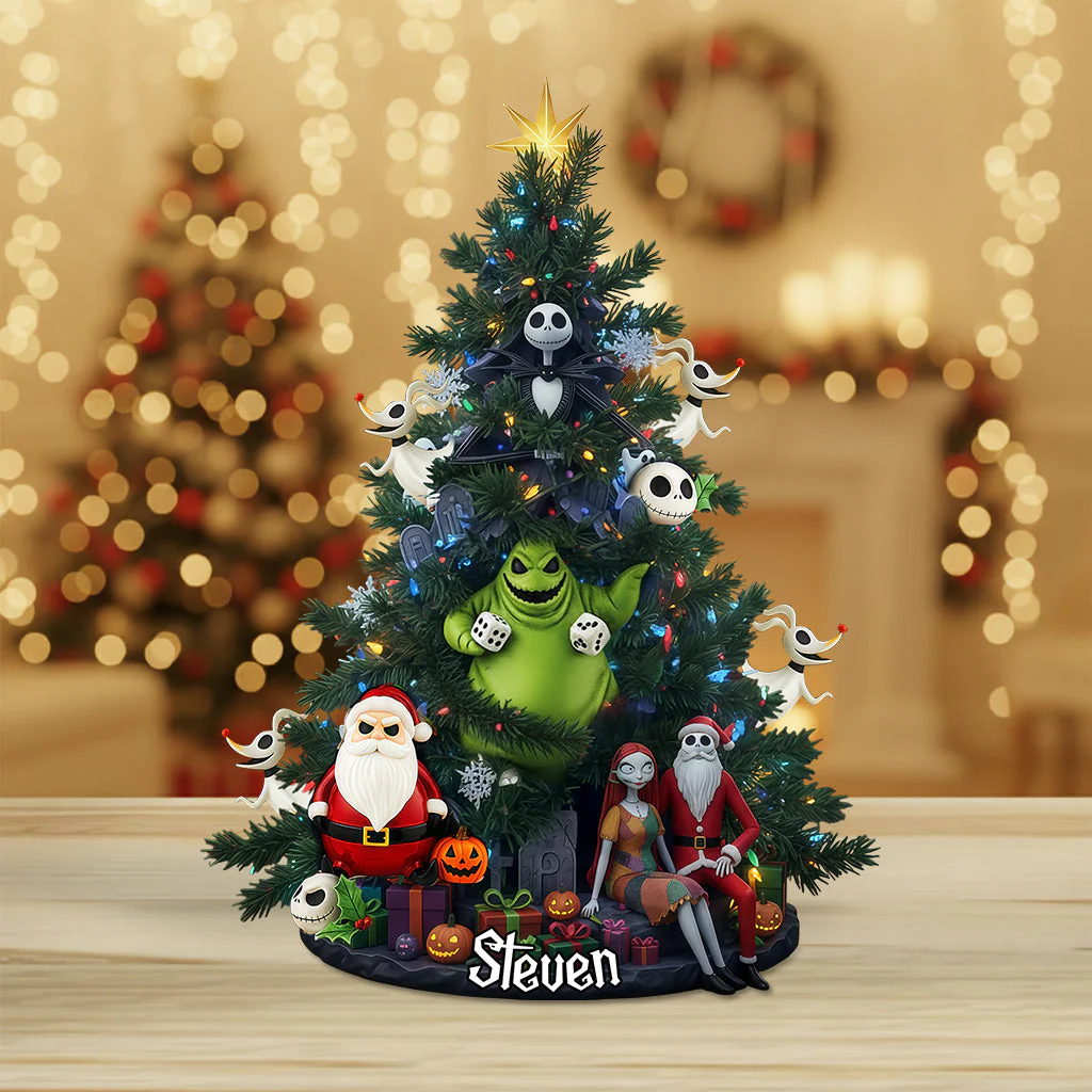 Spooky Christmas Tree - Personalized Acrylic Plaque - Gift For Family HH01 - Image 3