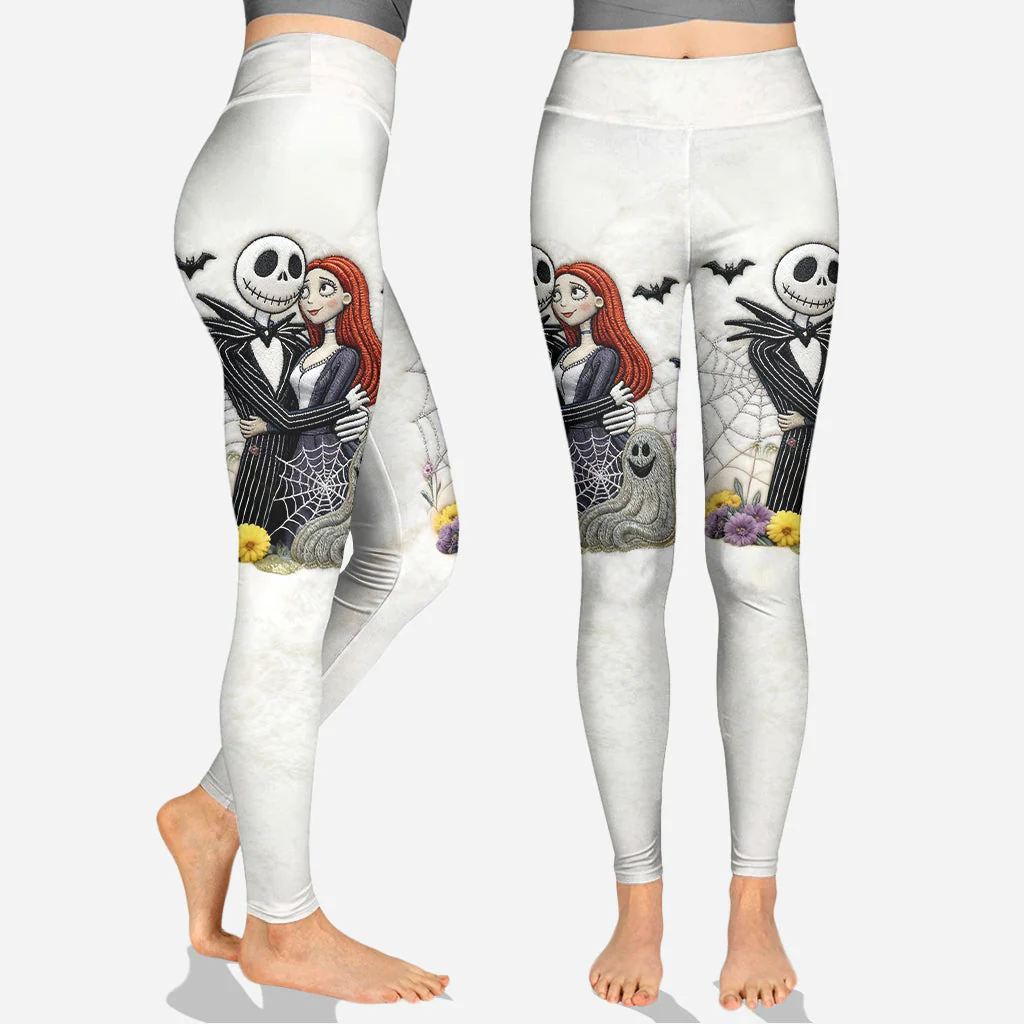 Spooky Couple - Personalized Hoodie And Leggings - Gift For Couples, Movie Fans NL122 - Image 3