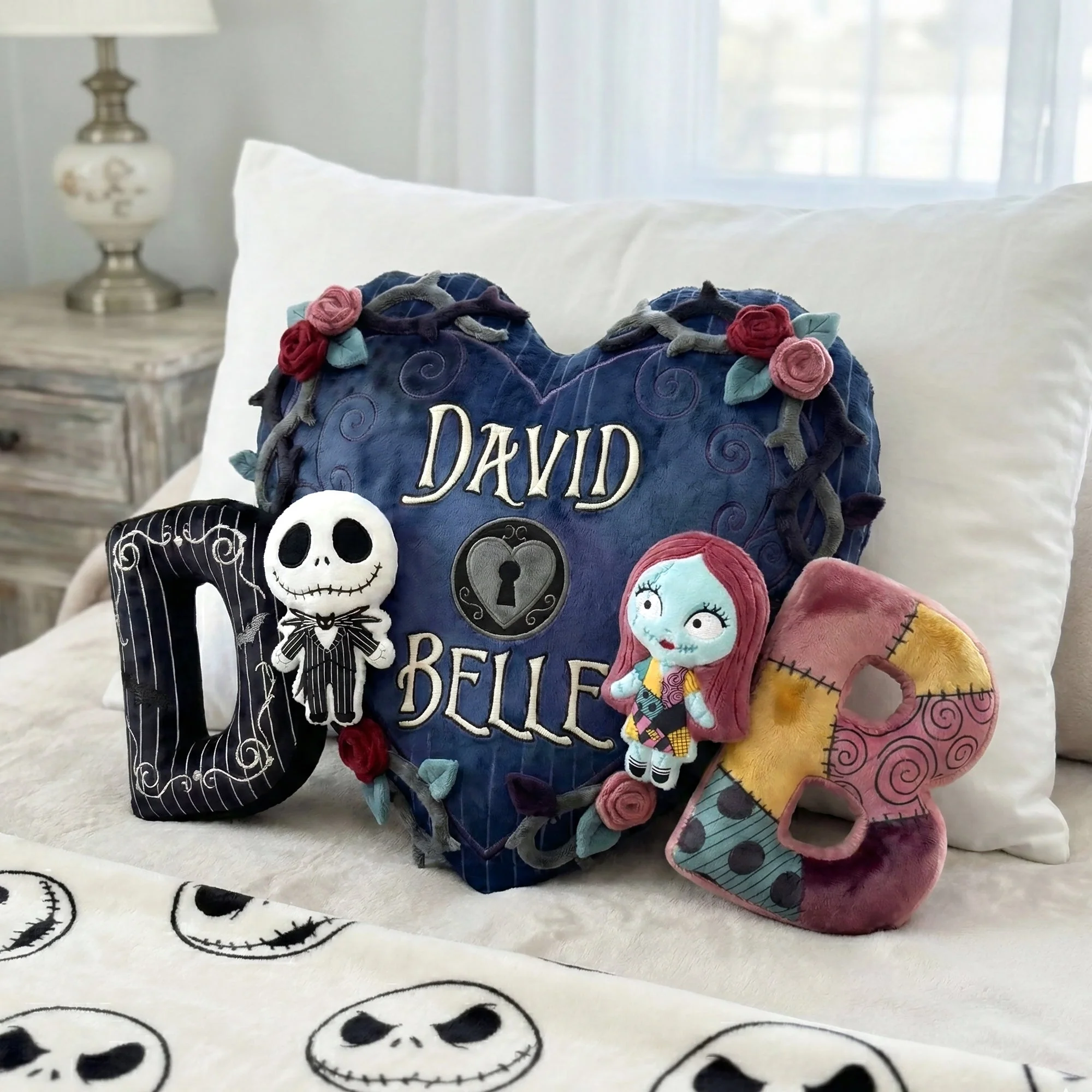 Spooky Couple We're Meant To Be - Personalized Custom Shape Pillow - Chrismas, Valentine Gift For Couples NL122 - Image 2
