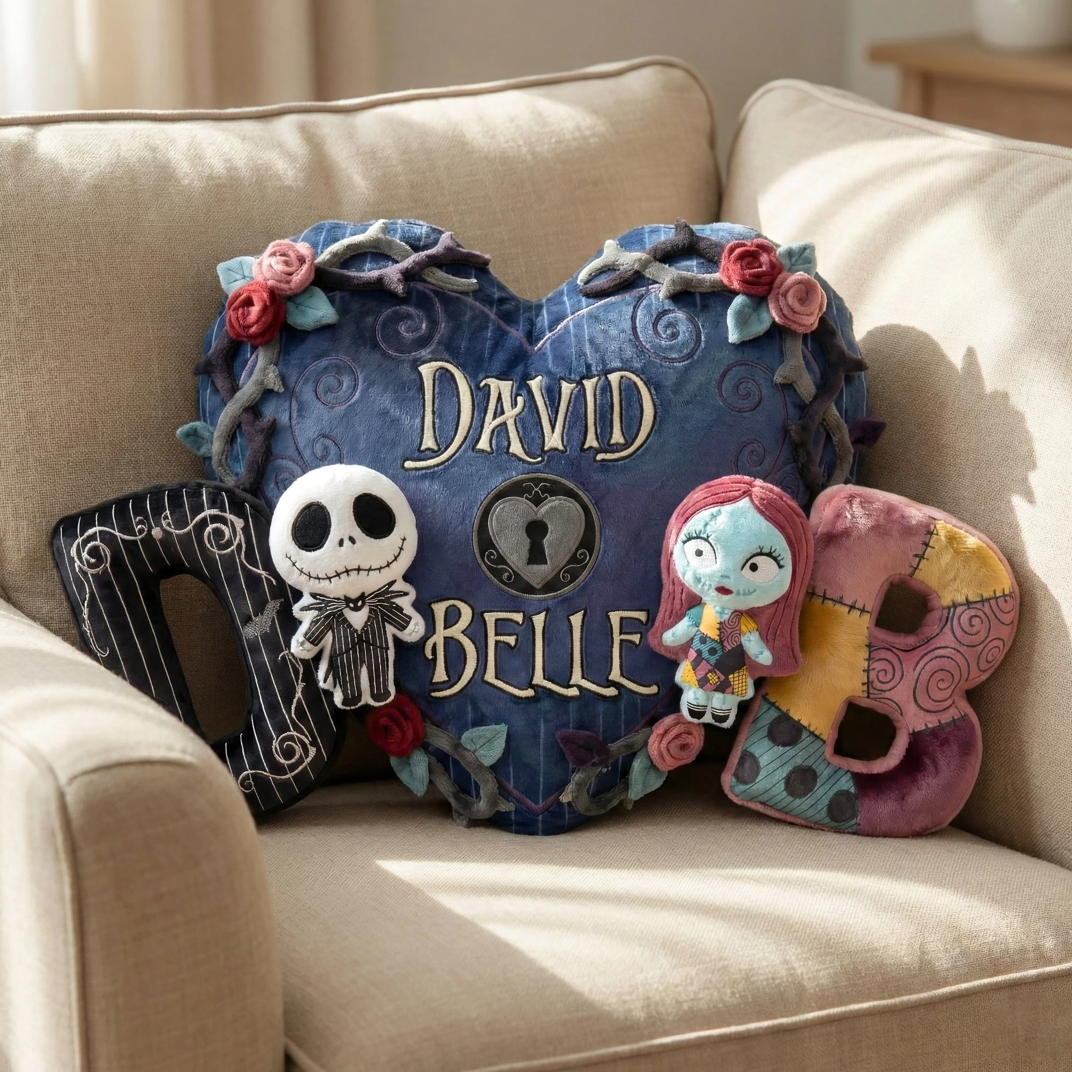 Spooky Couple We're Meant To Be - Personalized Custom Shape Pillow - Chrismas, Valentine Gift For Couples NL122 - Image 3
