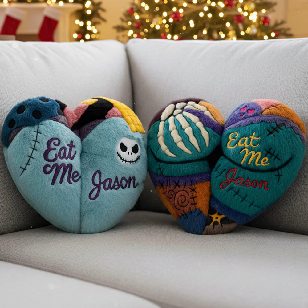 Spooky Eat Me - Personalized Custom Shape Pillow - Christmas Gift For Couple HH01 - Image 2